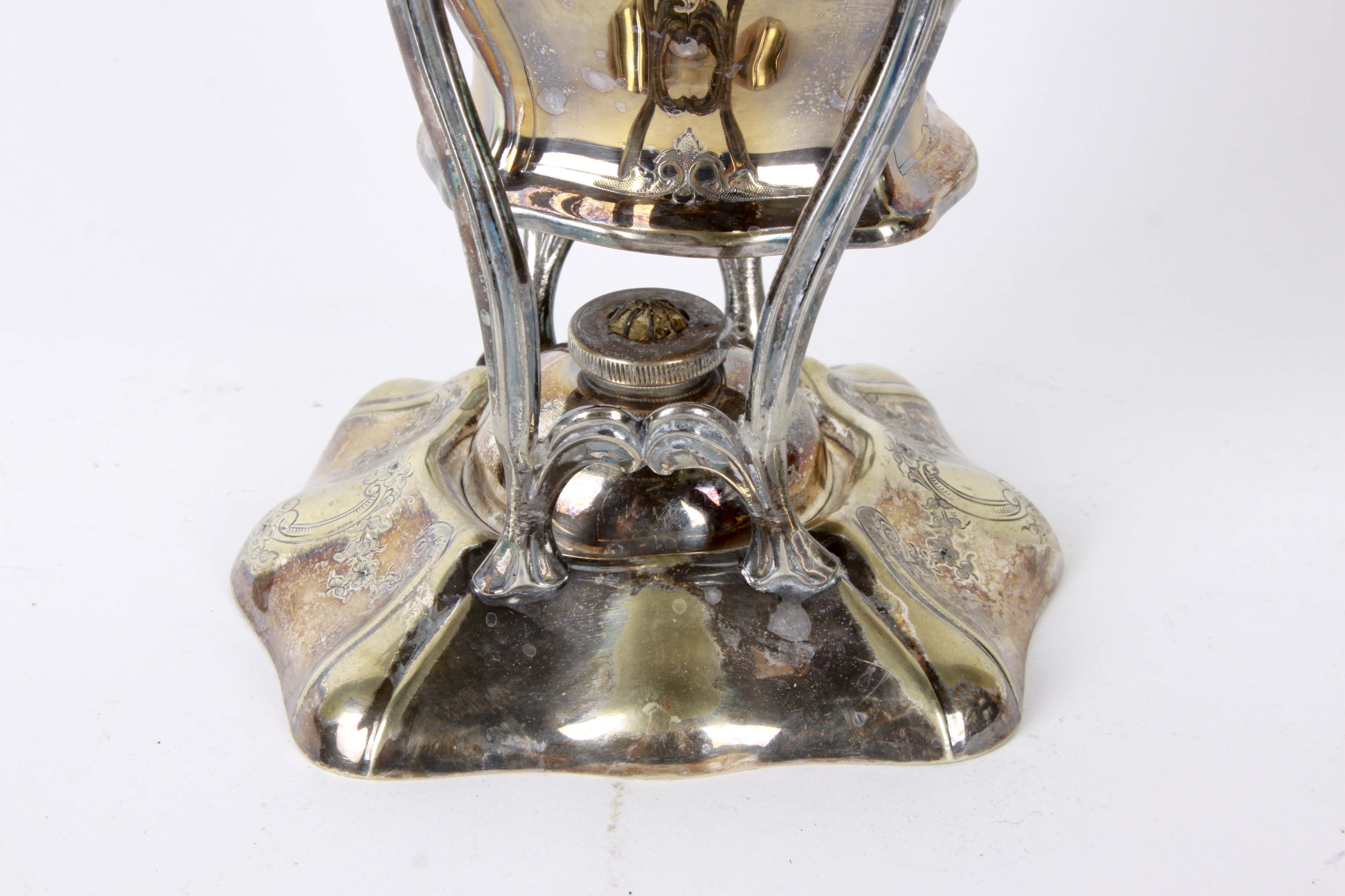 Vintage Silver Plate Tea Kettle and Pastry Server Set