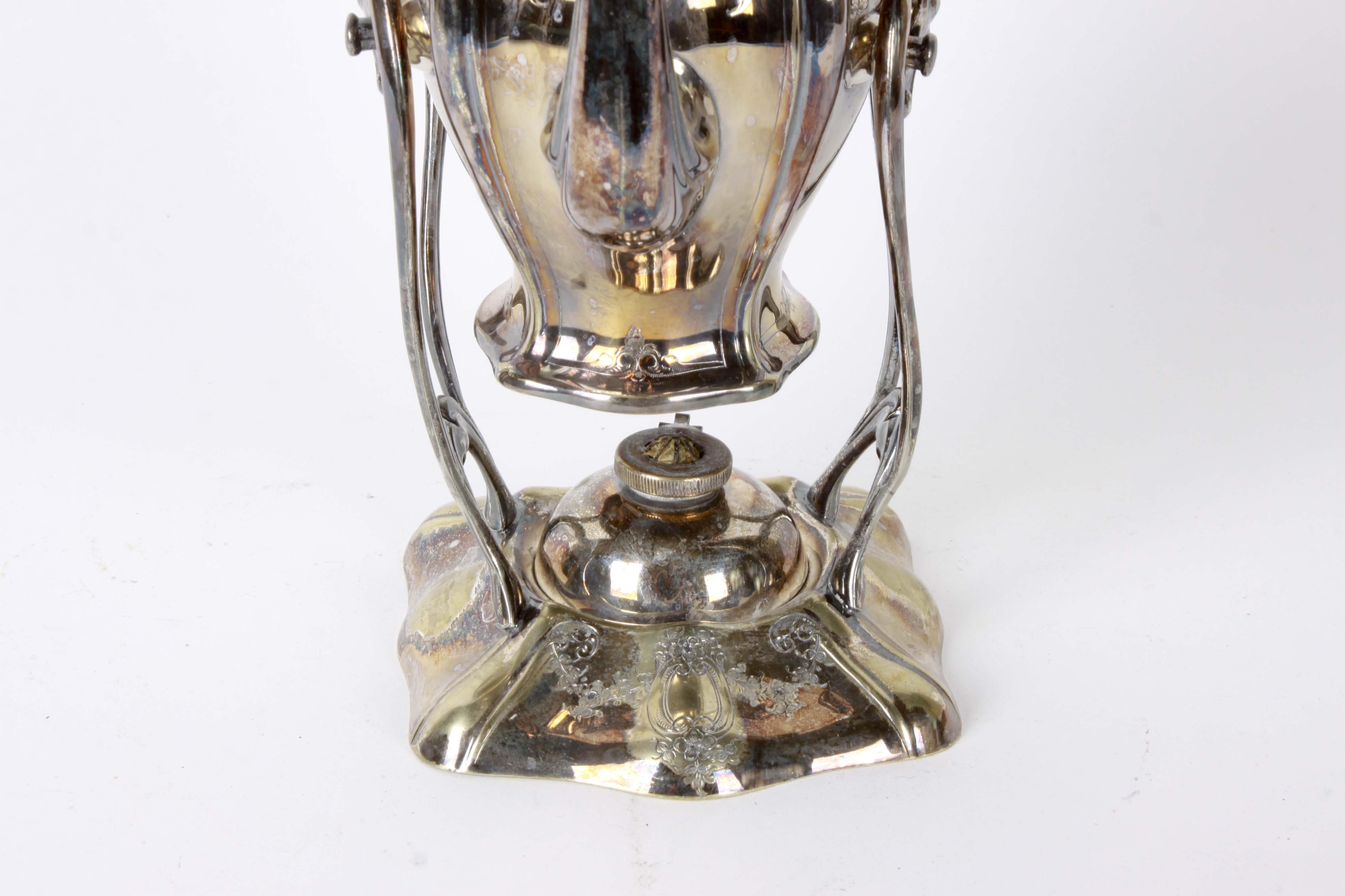 Vintage Silver Plate Tea Kettle and Pastry Server Set