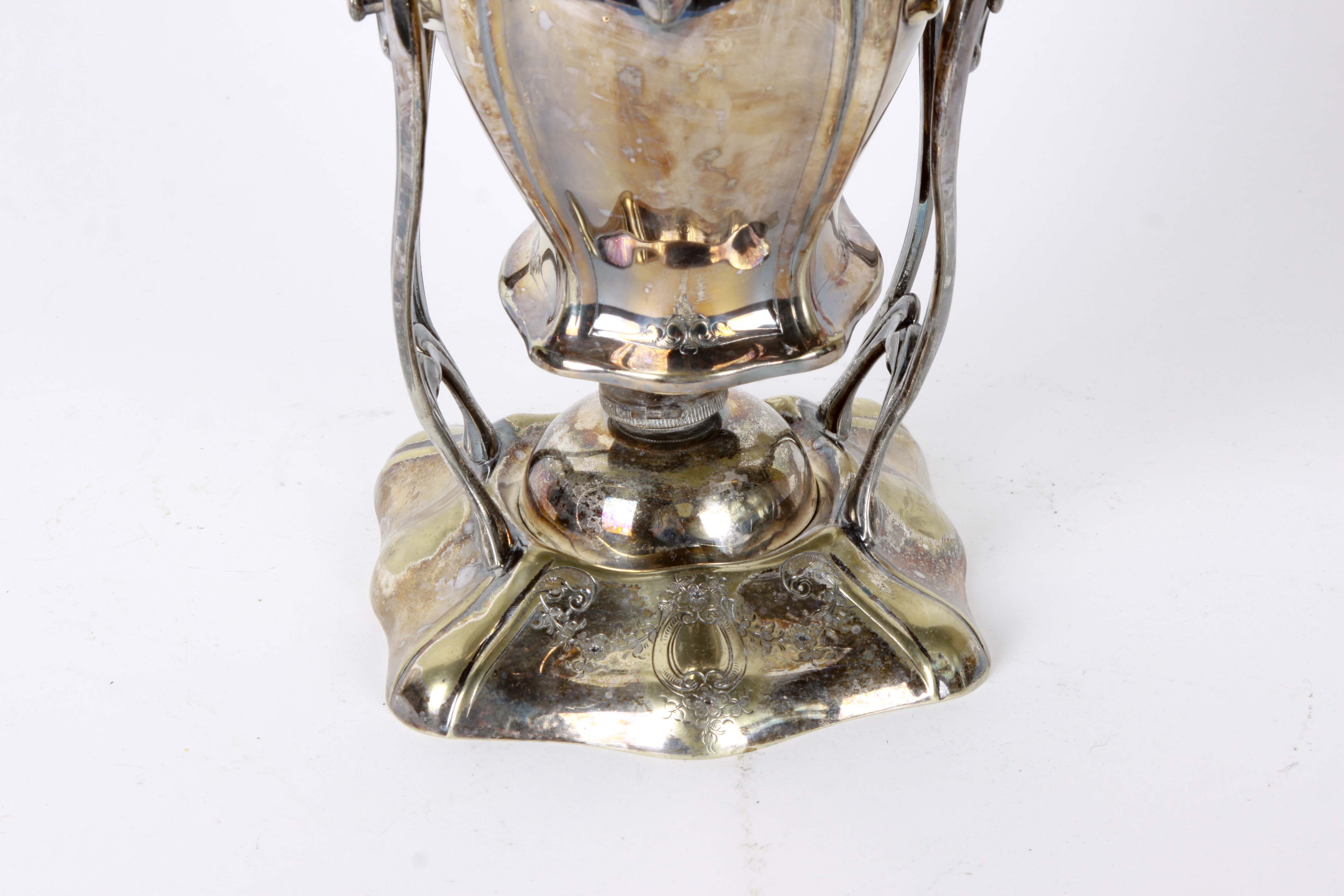 Vintage Silver Plate Tea Kettle and Pastry Server Set