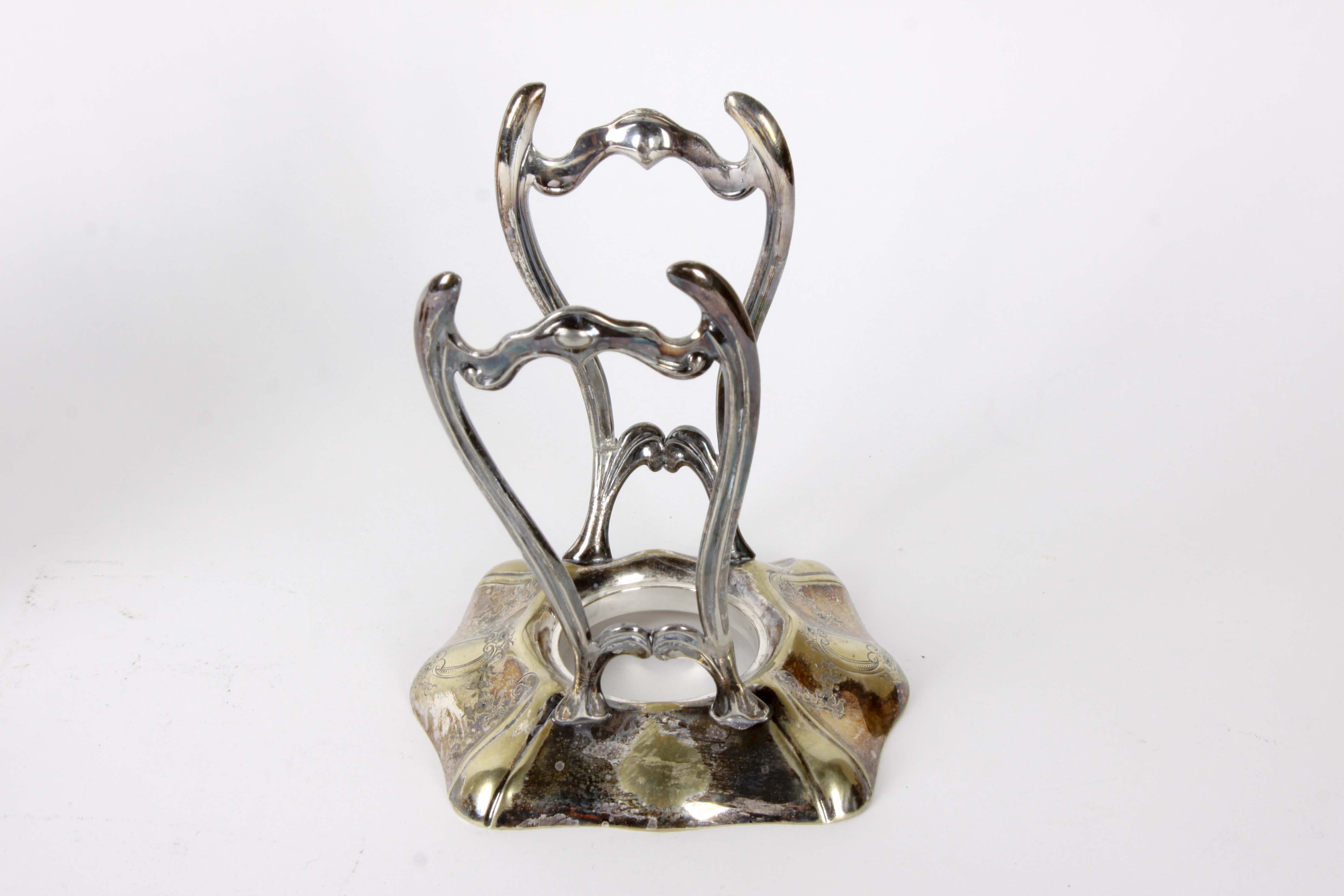 Vintage Silver Plate Tea Kettle and Pastry Server Set