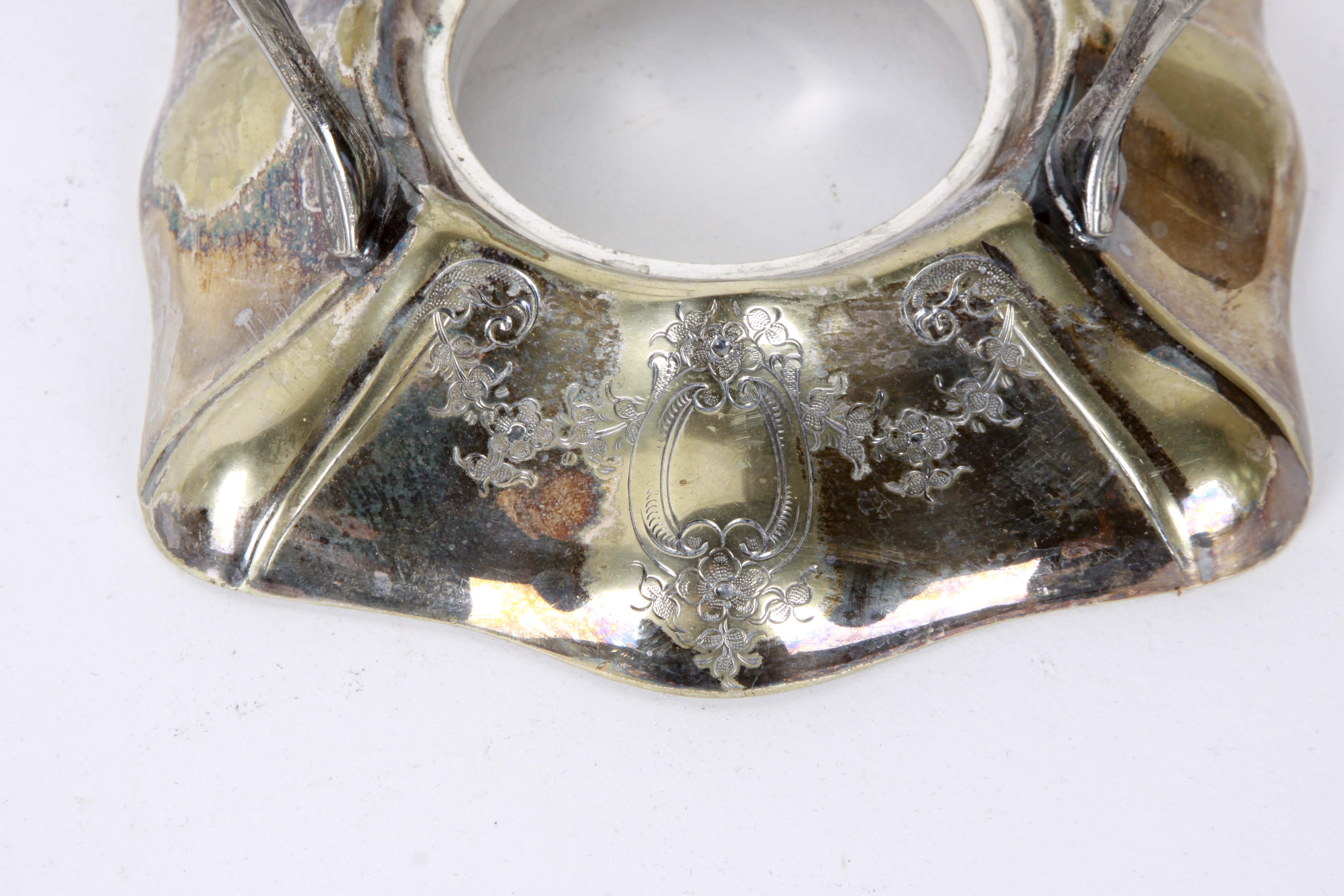 Vintage Silver Plate Tea Kettle and Pastry Server Set