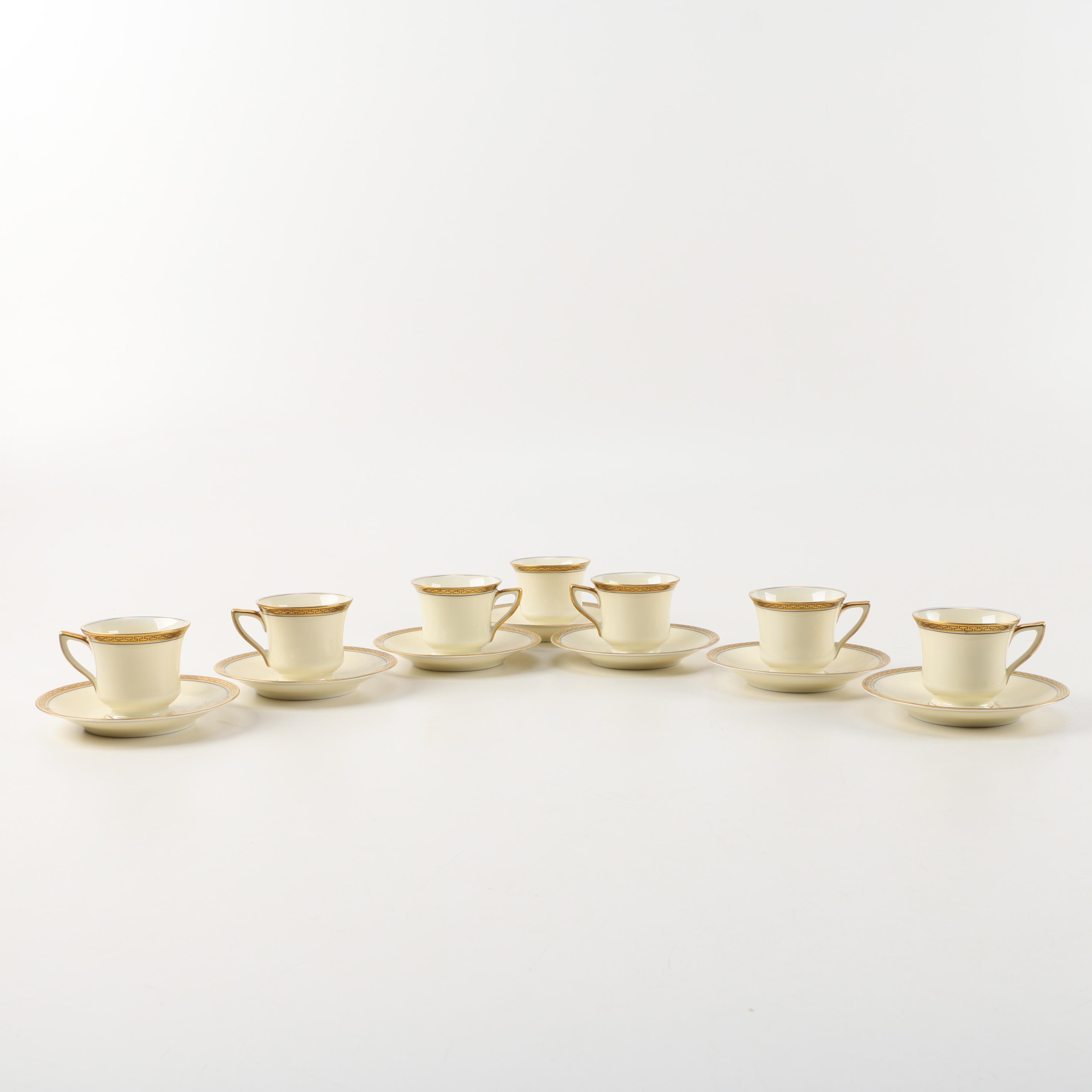 Bohemia Royal Ivory "Windsor" Porcelain Tea Cups and Saucers