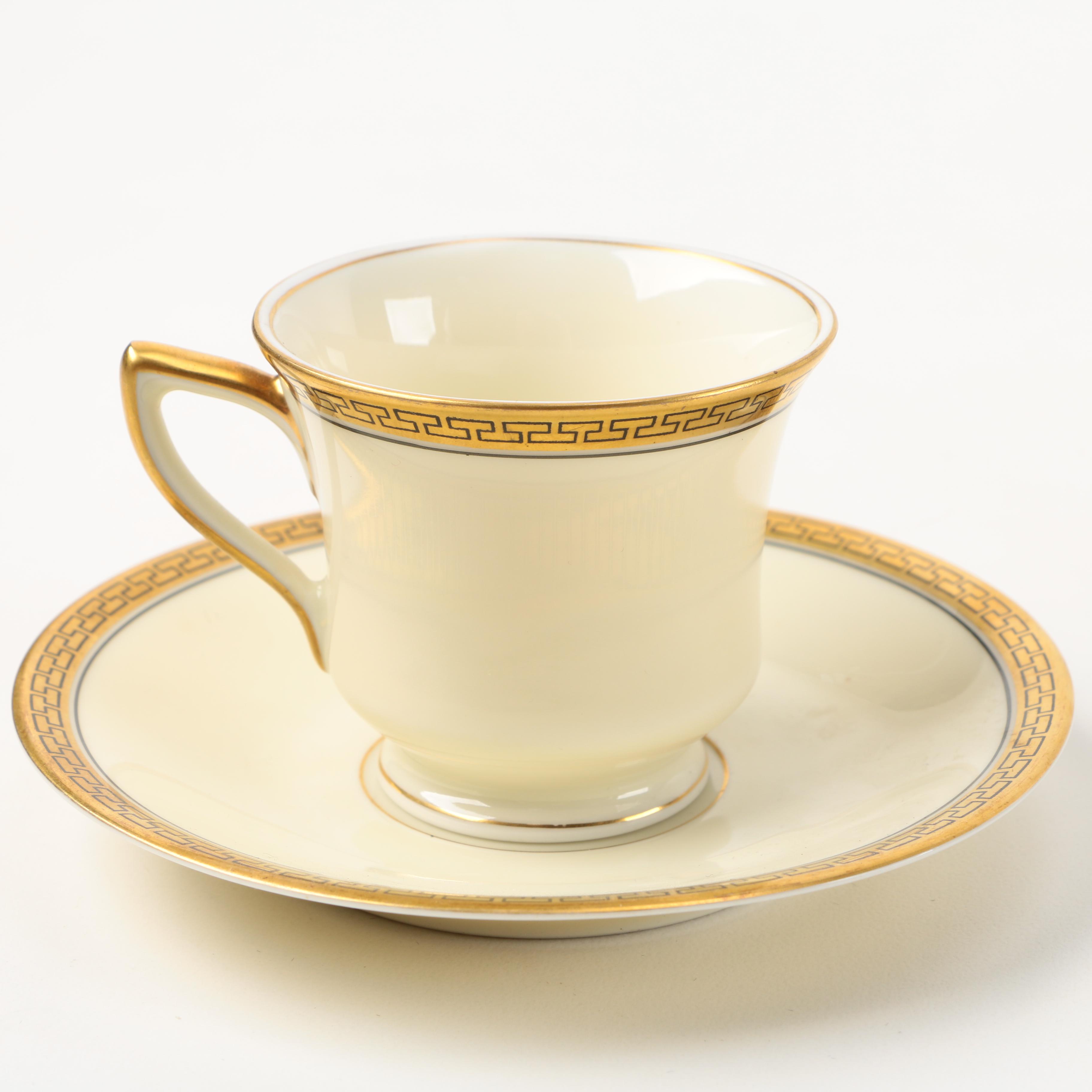 Bohemia Royal Ivory "Windsor" Porcelain Tea Cups and Saucers