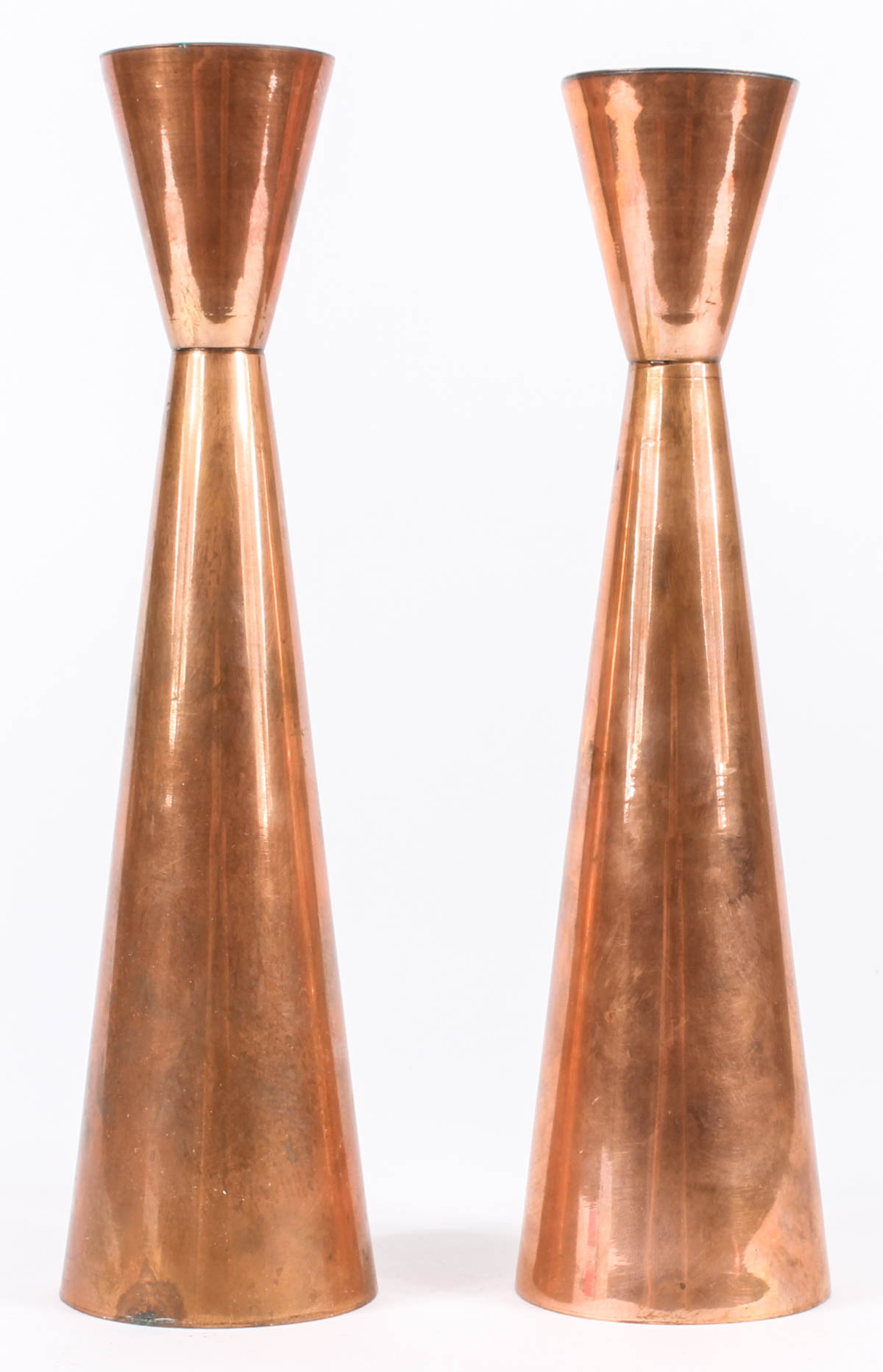 Danish Modern Copper Candlesticks