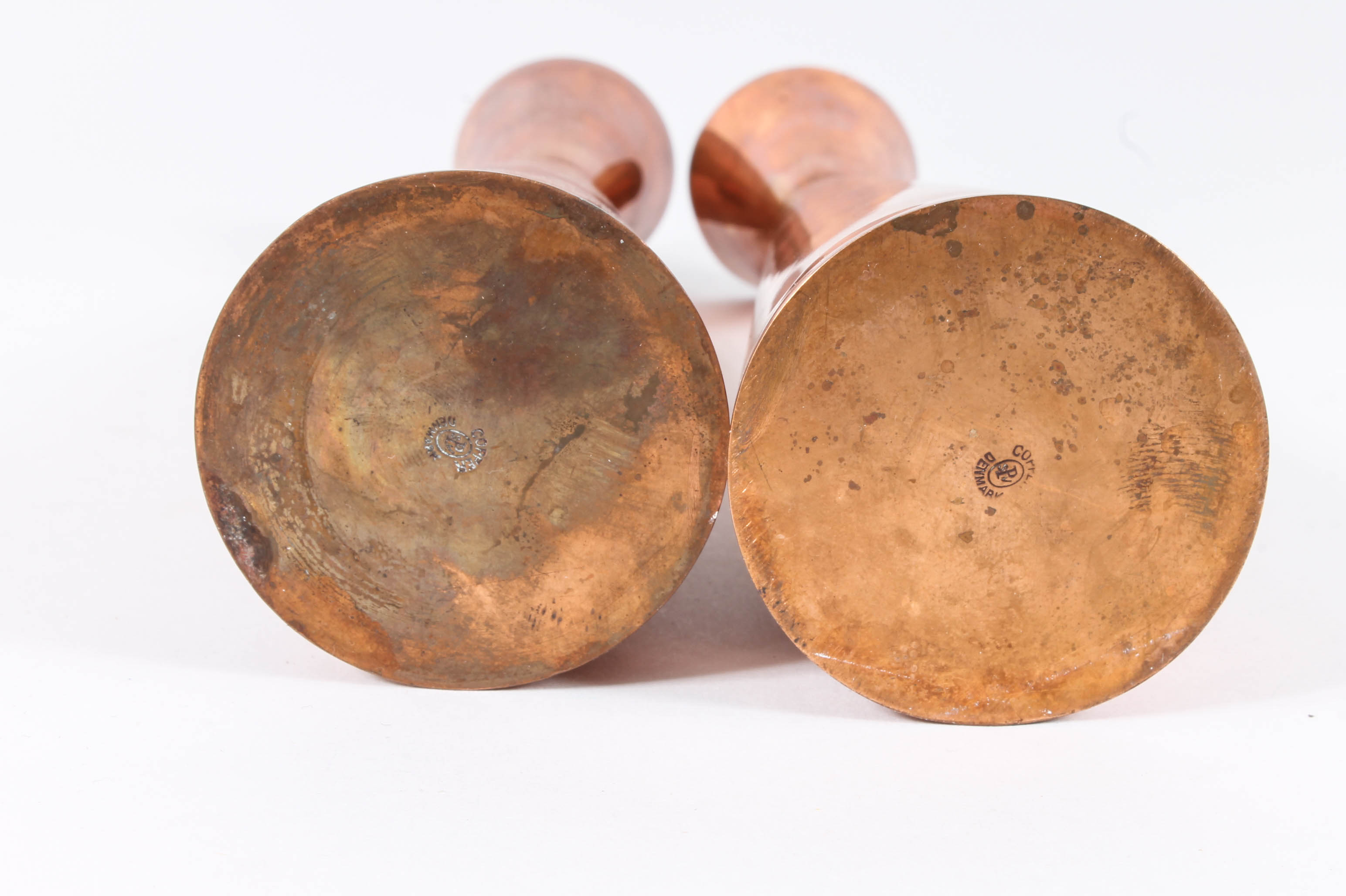 Danish Modern Copper Candlesticks