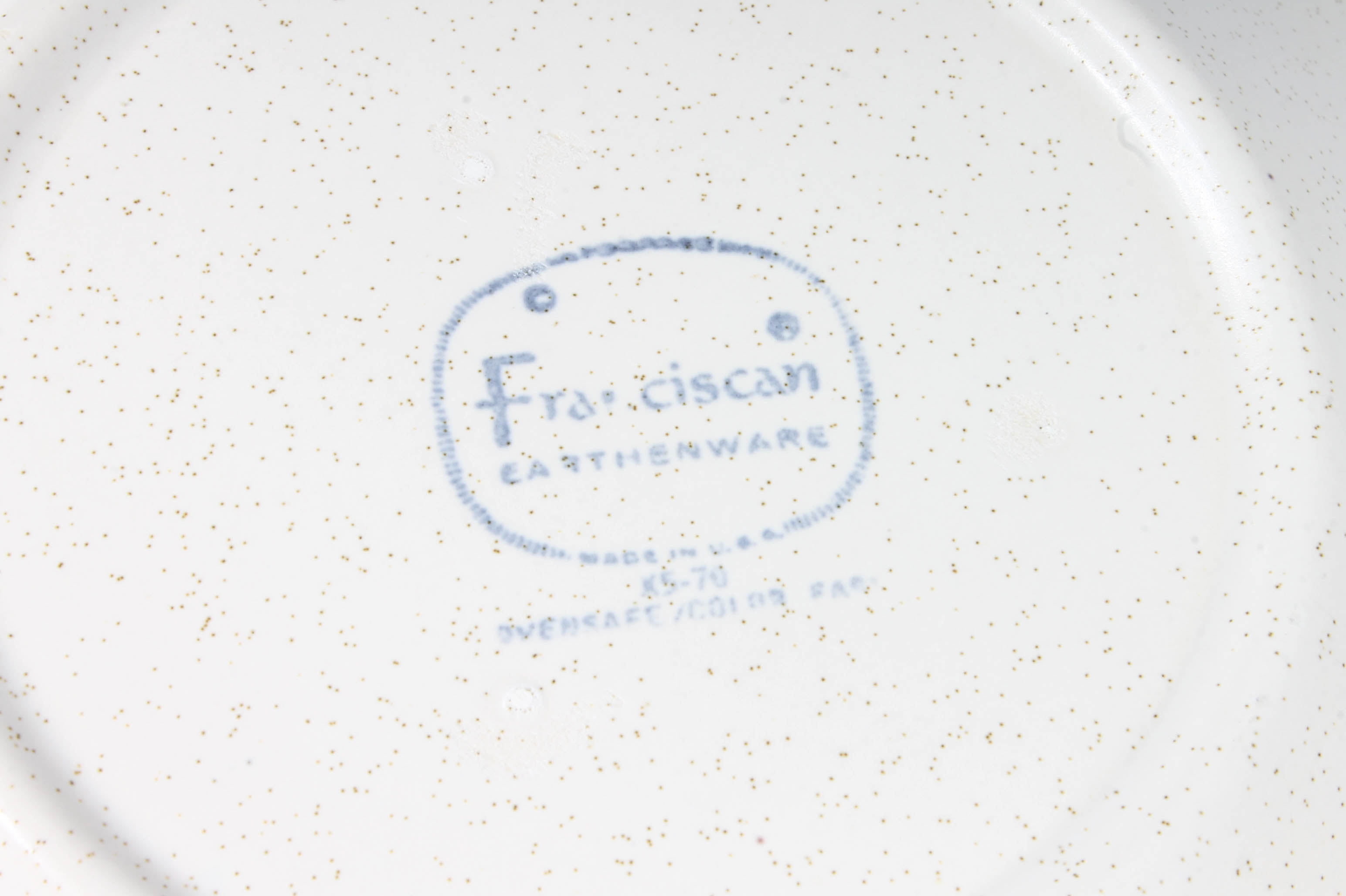 Variety of Vintage Green and White Stoneware Dishes