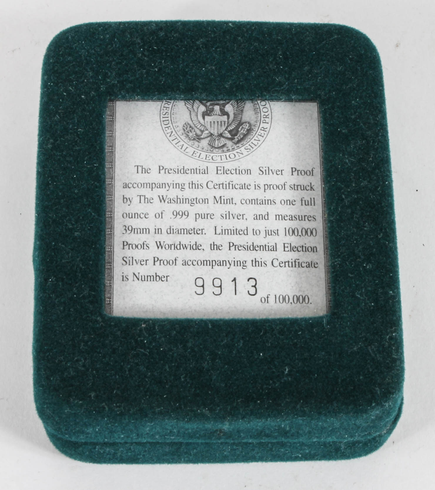 Presidential Election Silver Proof Medals