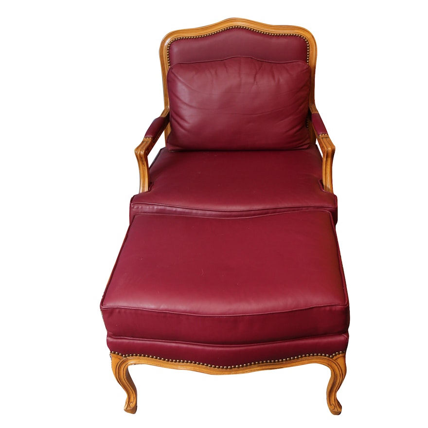 Louis XV Style Fauteuil With Ottoman by Ashley Manor Inc.