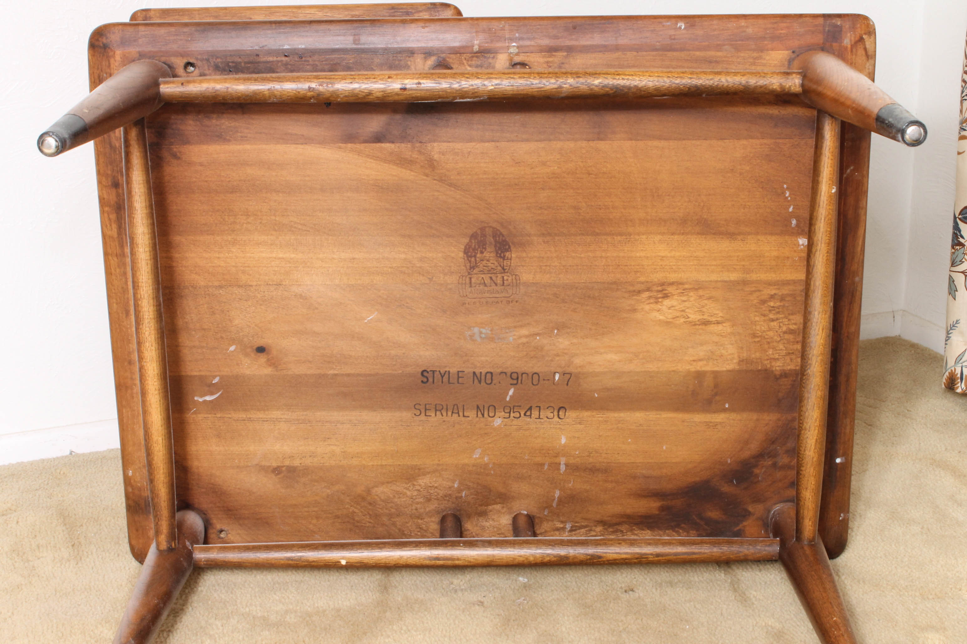 Vintage Mid Century Modern Two-Tier End Table by Lane