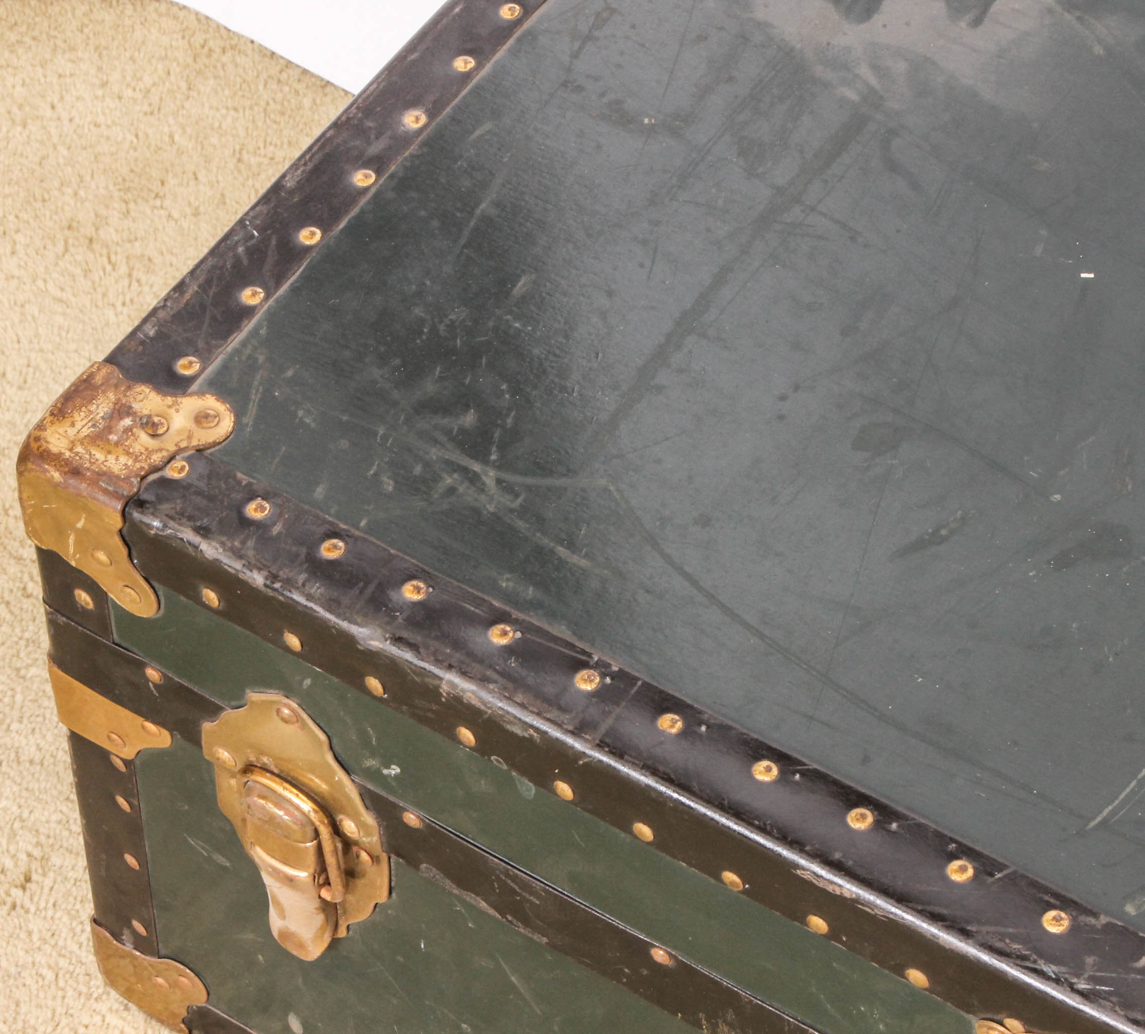 Vintage Military Footlocker Trunk
