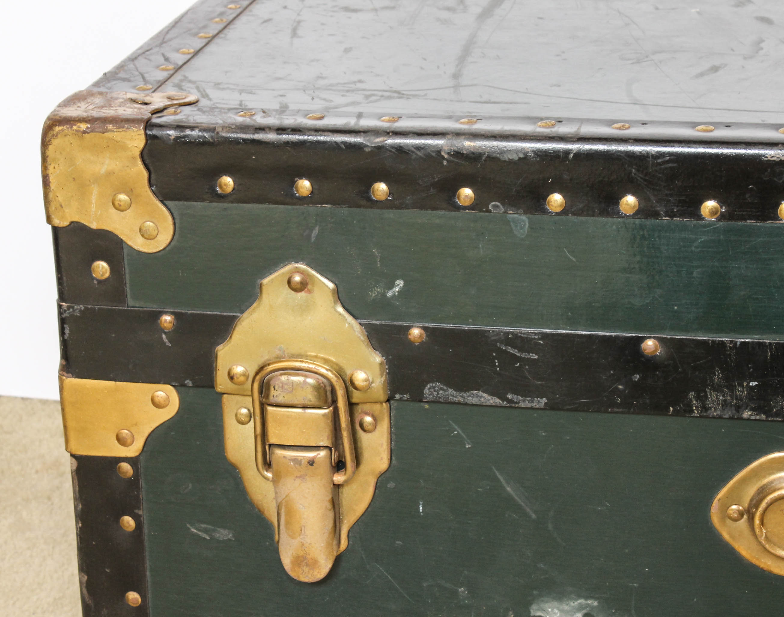 Vintage Military Footlocker Trunk