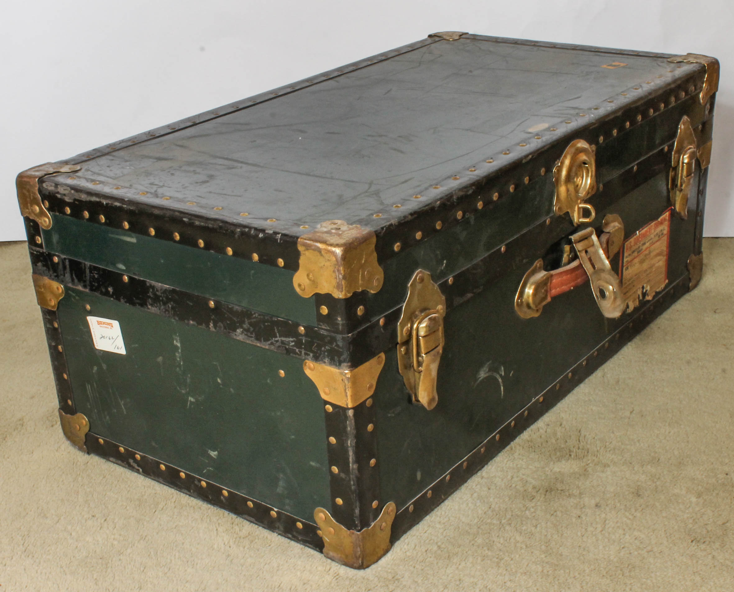 Vintage Military Footlocker Trunk