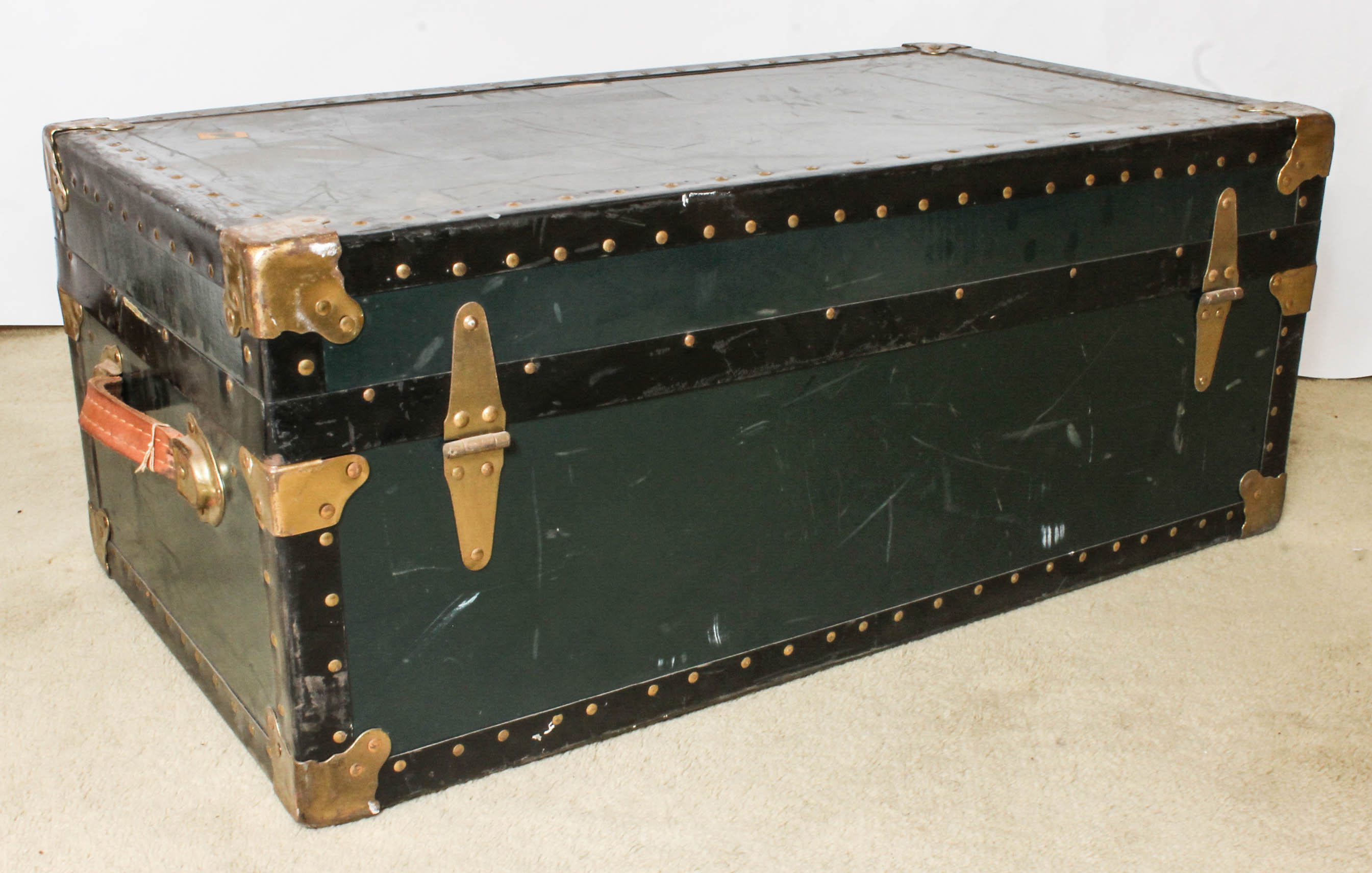 Vintage Military Footlocker Trunk