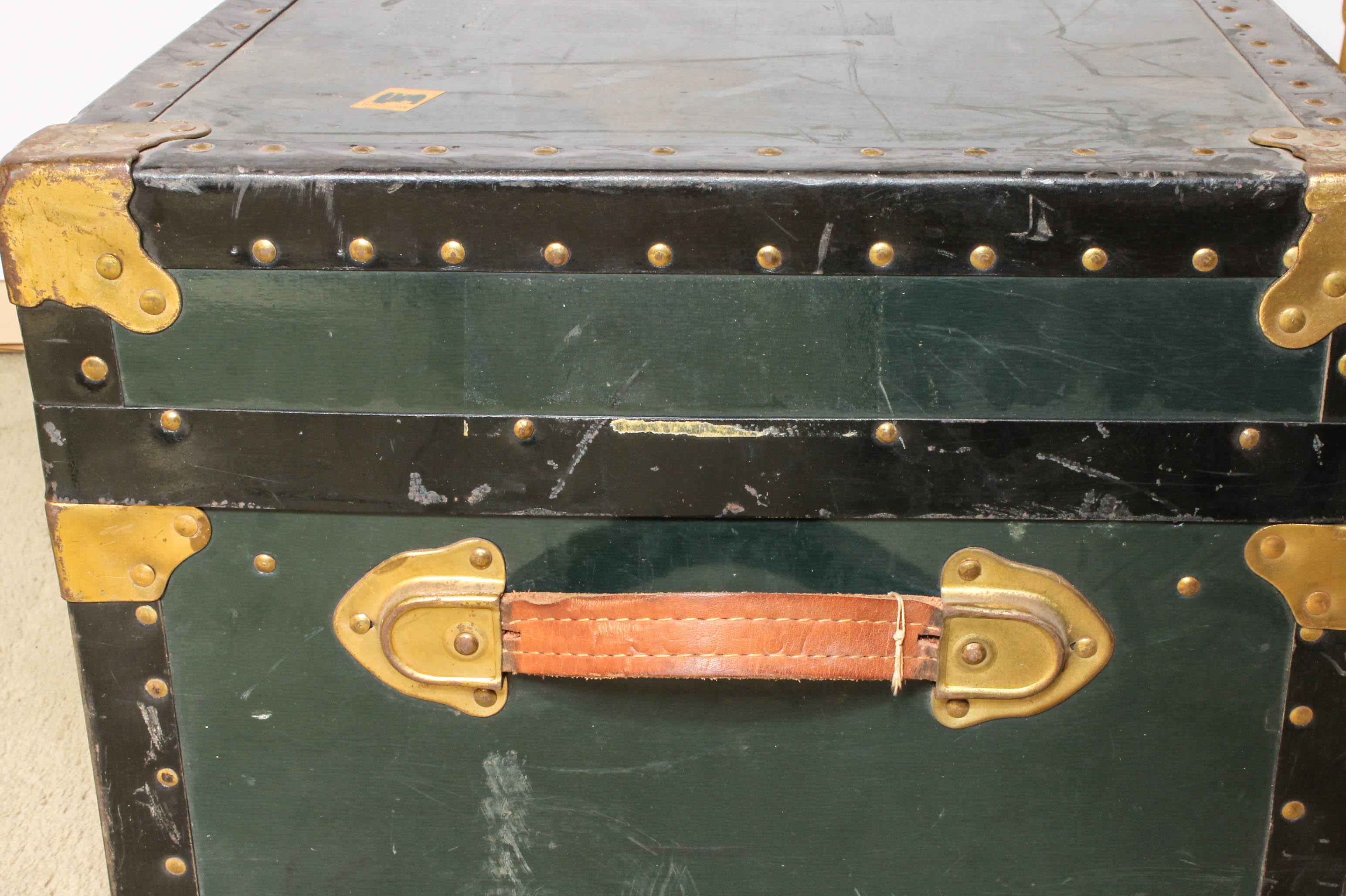 Vintage Military Footlocker Trunk