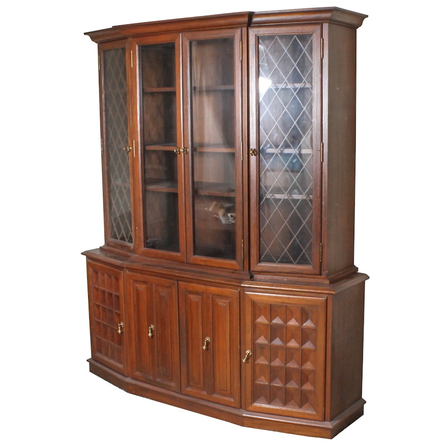 Large Wood and Glass Display Cabinet