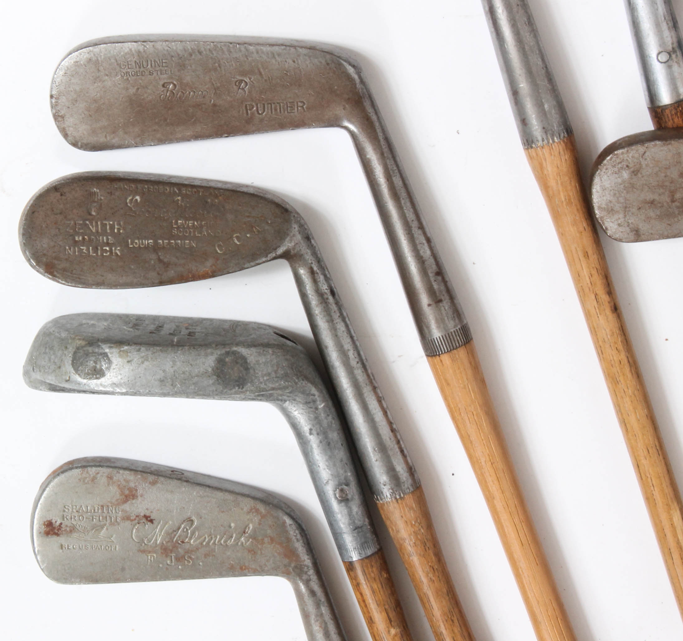 Generous Collection of Vintage Wood-Shaft Golf Clubs