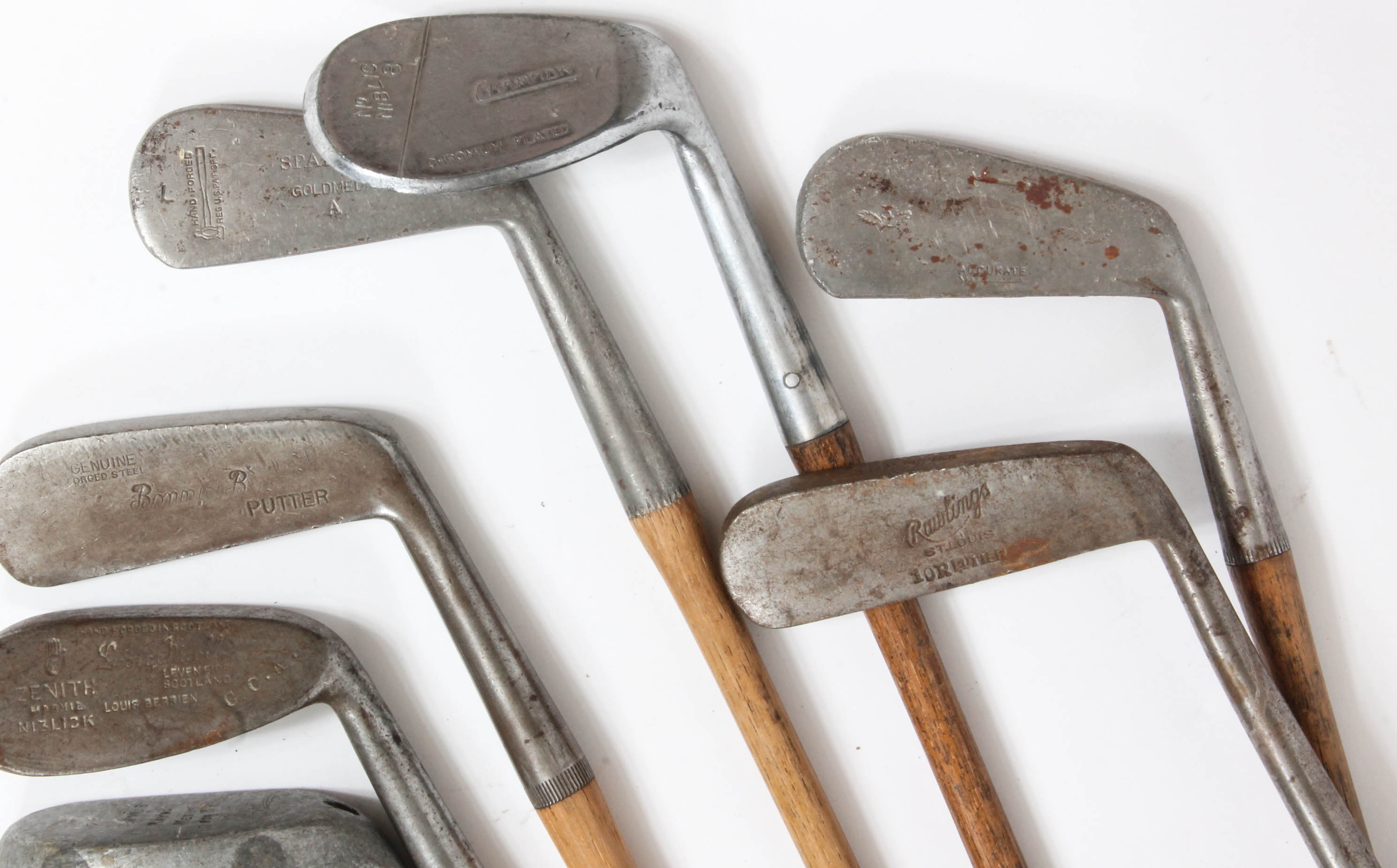 Generous Collection of Vintage Wood-Shaft Golf Clubs