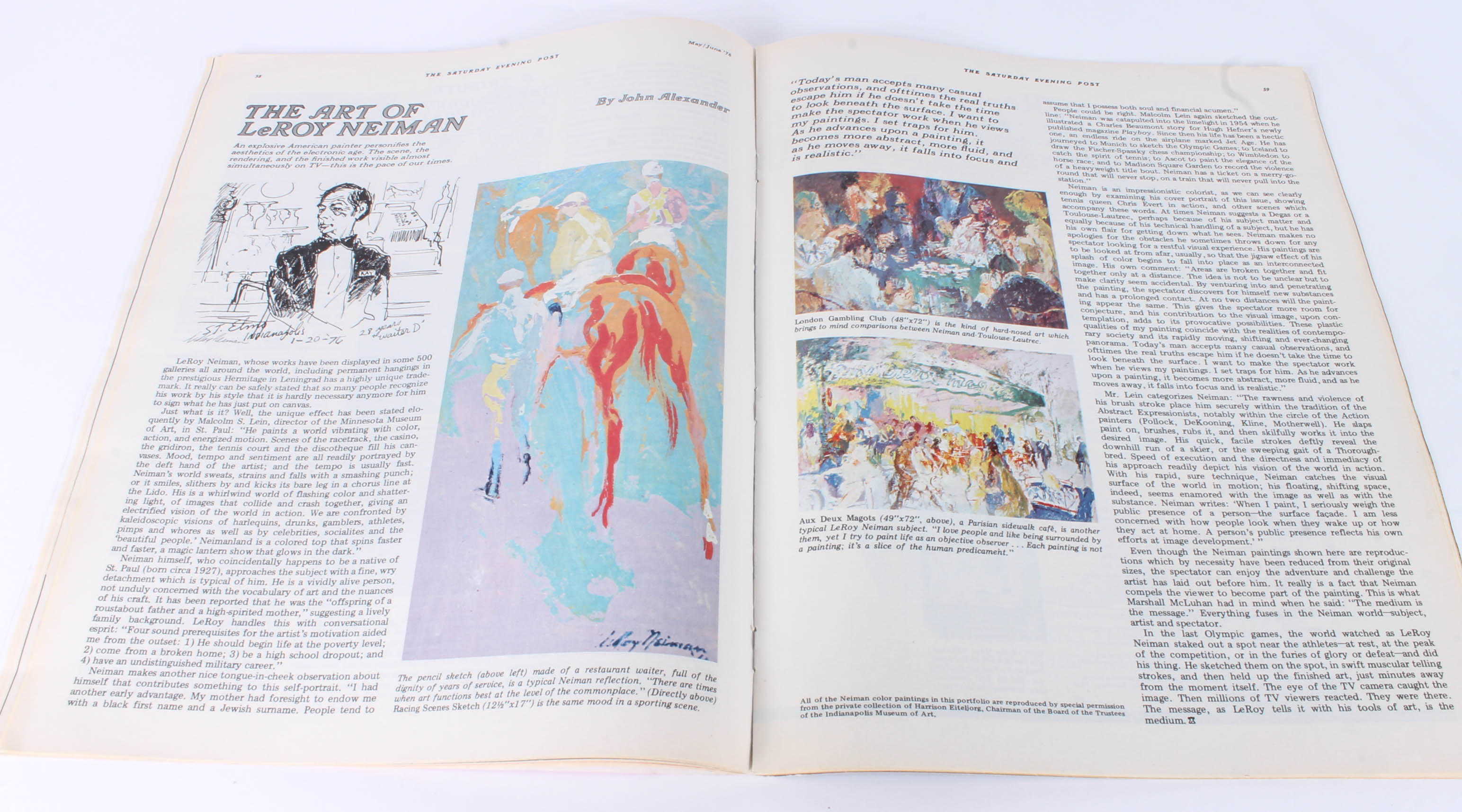 Chris Evert Autographed "The Saturday Evening Post" Magazine