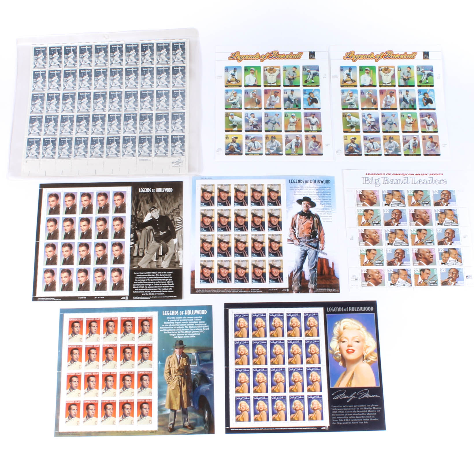 U.S. Postage Stamp Collection Featuring Celebrities