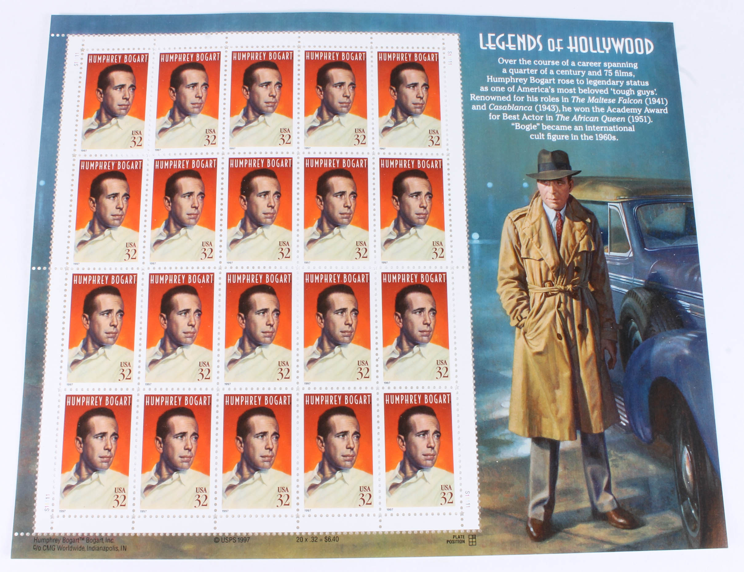 U.S. Postage Stamp Collection Featuring Celebrities