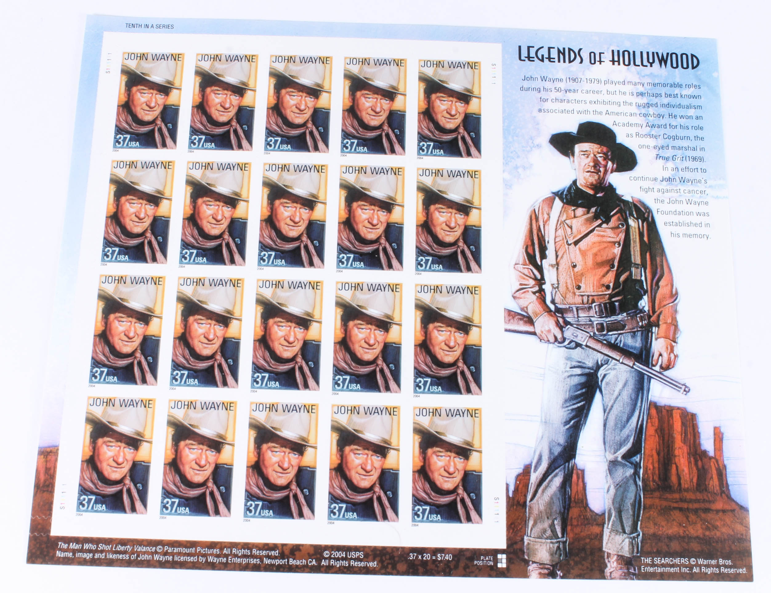 U.S. Postage Stamp Collection Featuring Celebrities