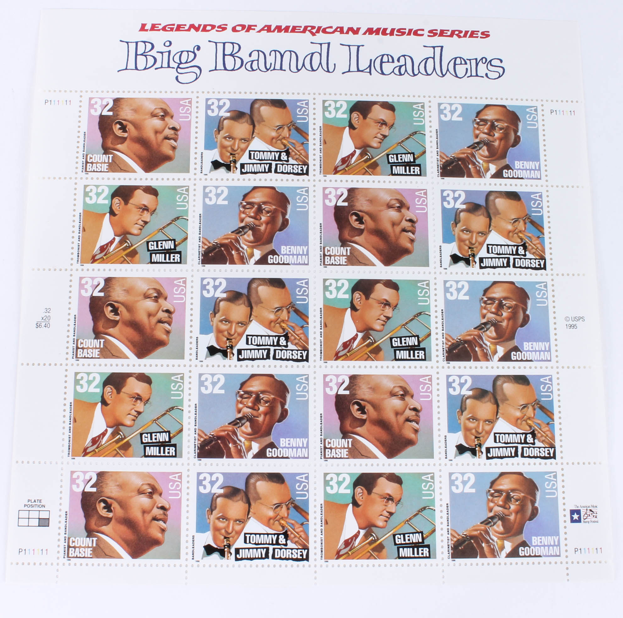U.S. Postage Stamp Collection Featuring Celebrities