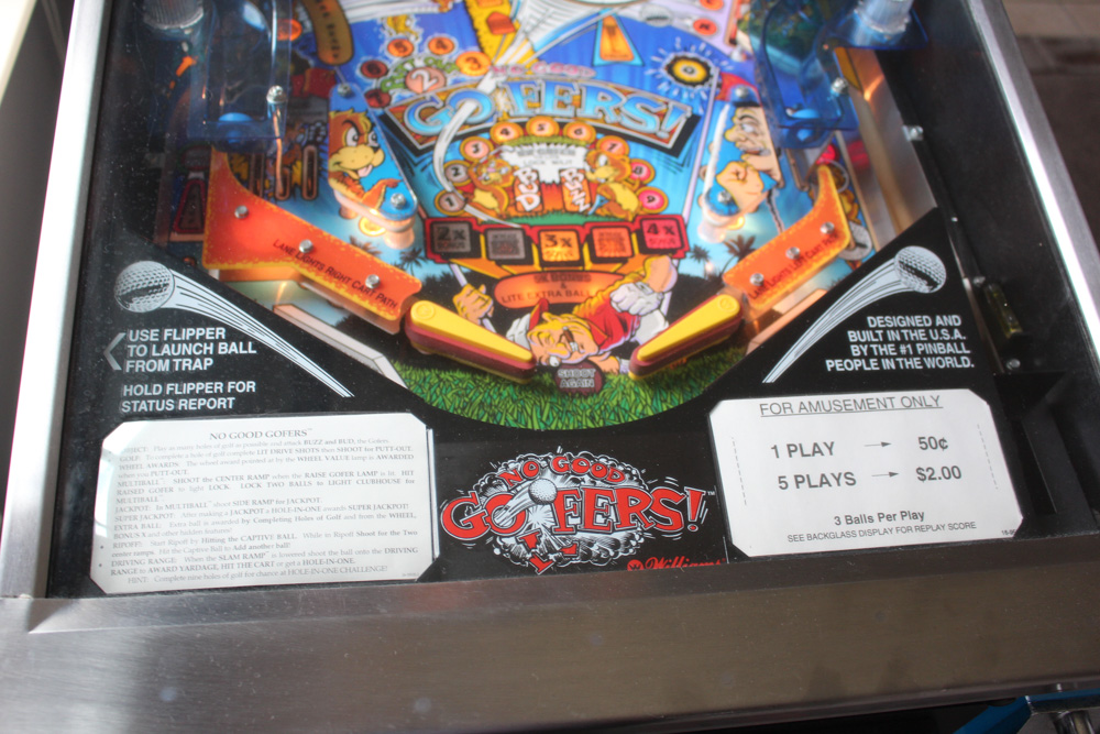 Williams Electronics "No Good Gofers" Pinball Machine
