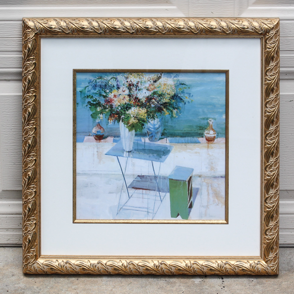 Framed Floral Still-life Print