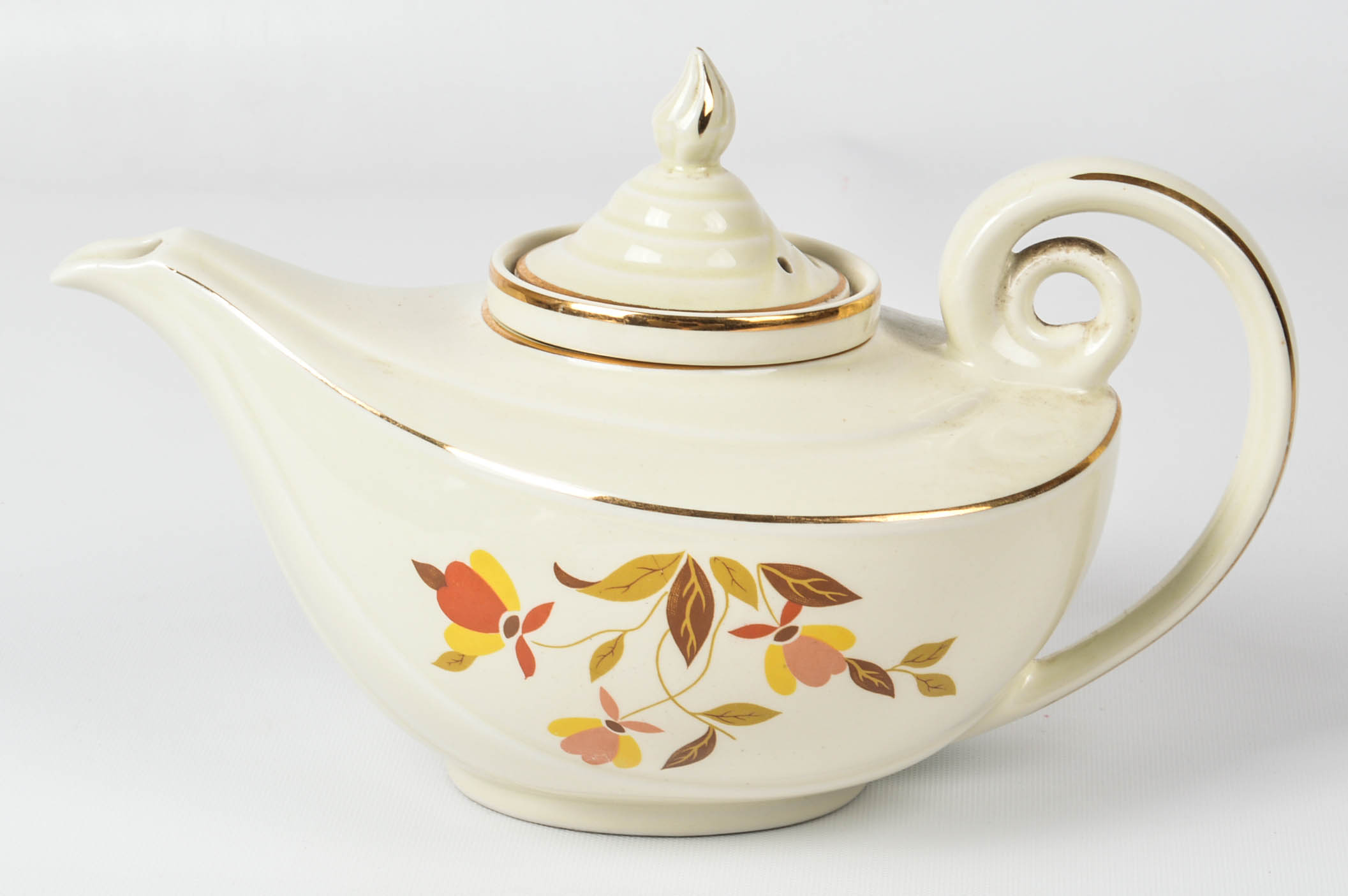 Hall's "Autumn Leaf" Teapot, Coffee Pot, Creamer, and Sugar