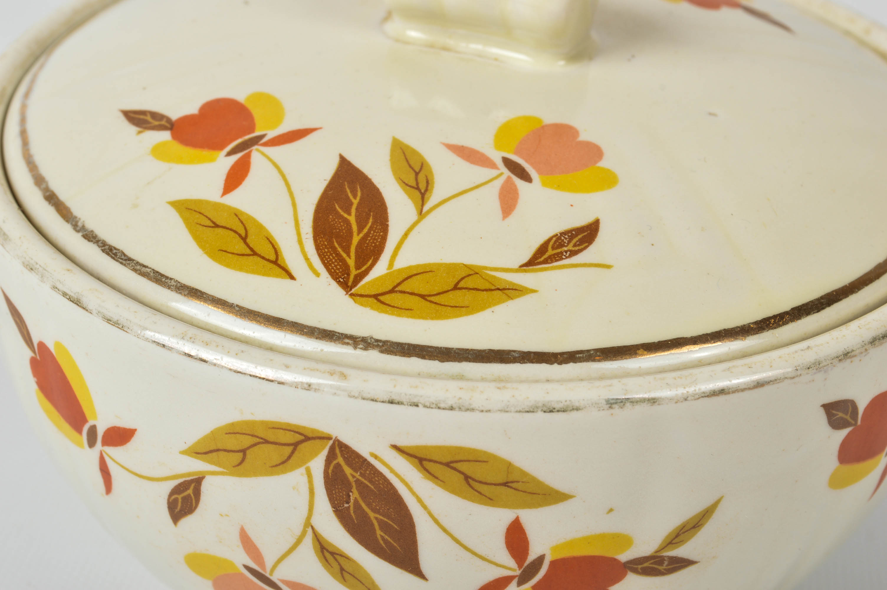 Hall "Autumn Leaf" Casseroles, Bowls, and Salt and Pepper Shakers