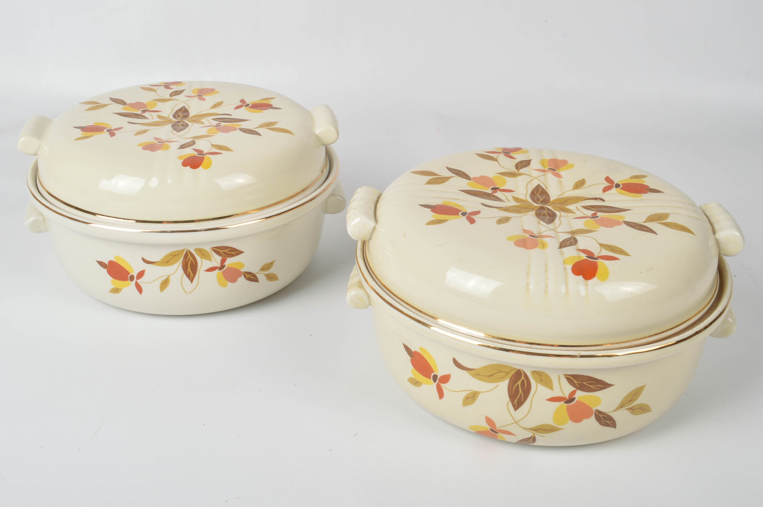 Hall "Autumn Leaf" Casseroles, Bowls, and Salt and Pepper Shakers