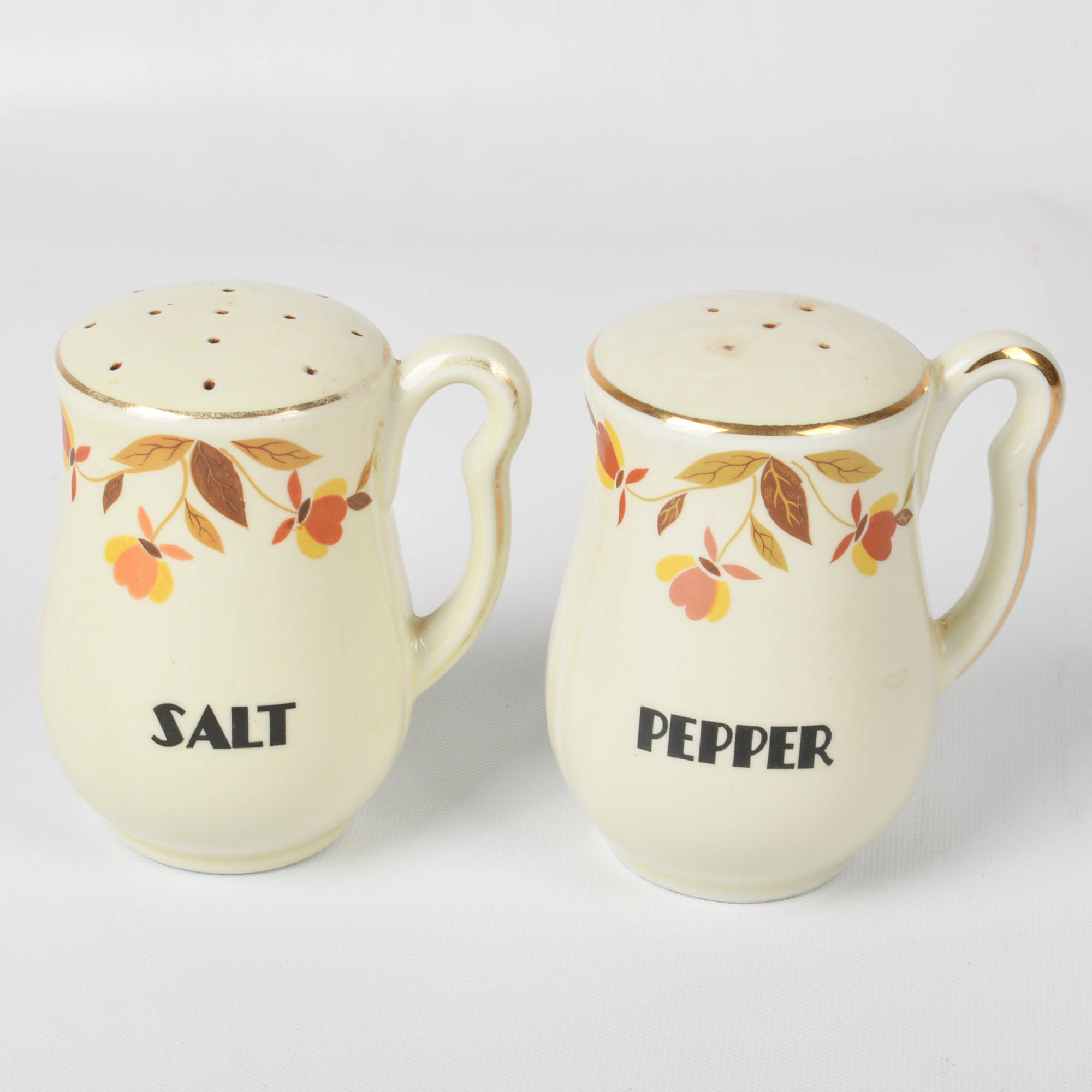 Hall "Autumn Leaf" Casseroles, Bowls, and Salt and Pepper Shakers