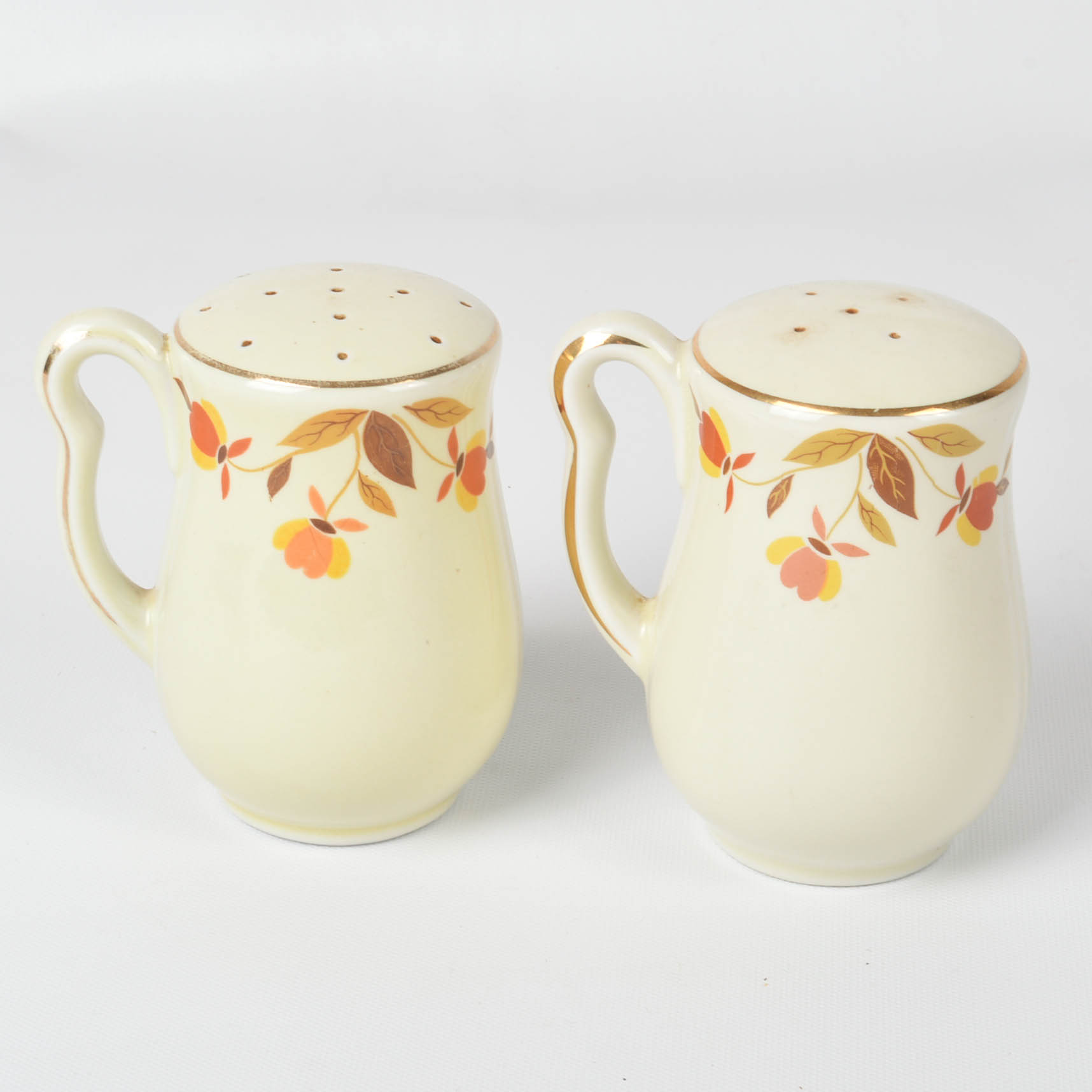 Hall "Autumn Leaf" Casseroles, Bowls, and Salt and Pepper Shakers