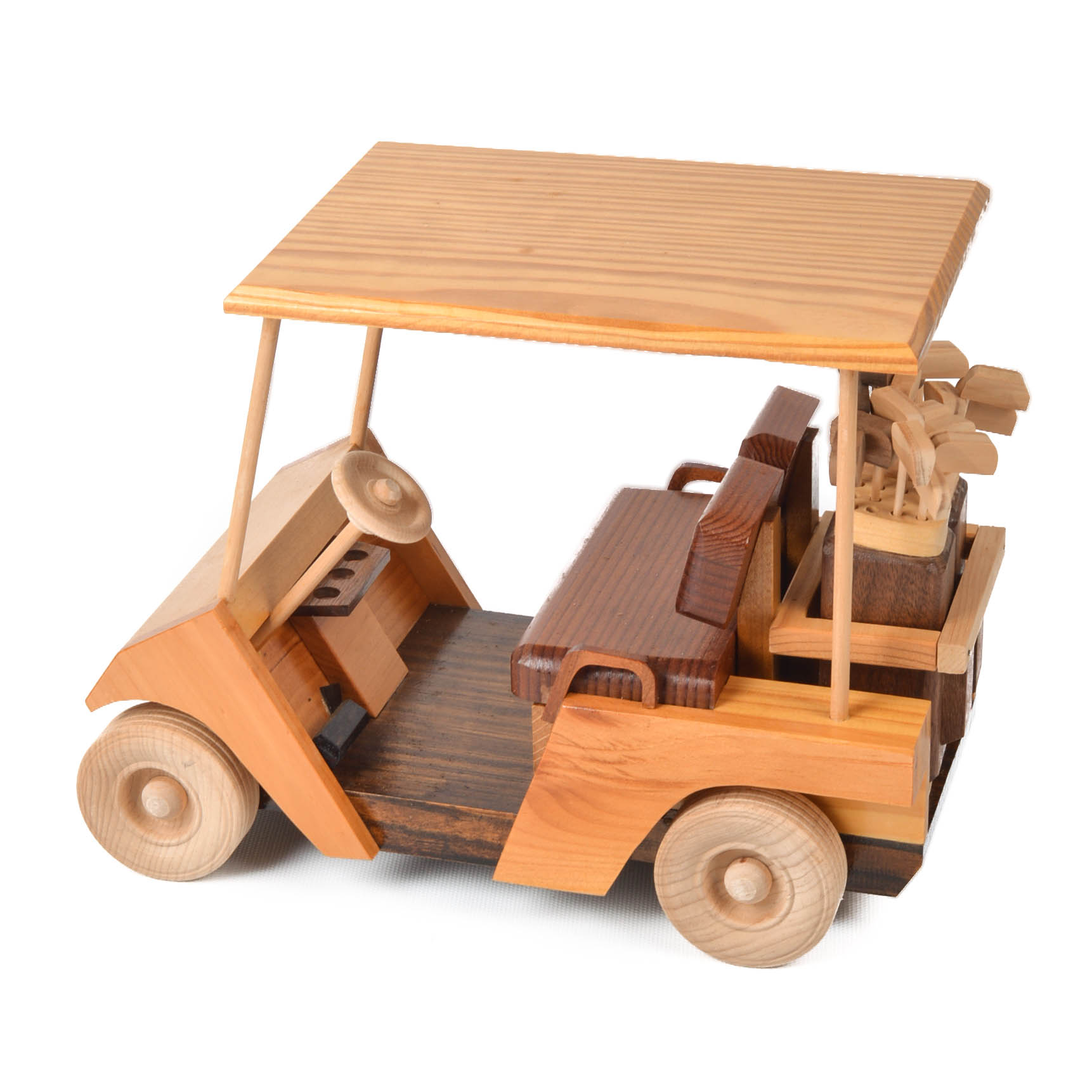 Handcrafted Wooden Golf Cart
