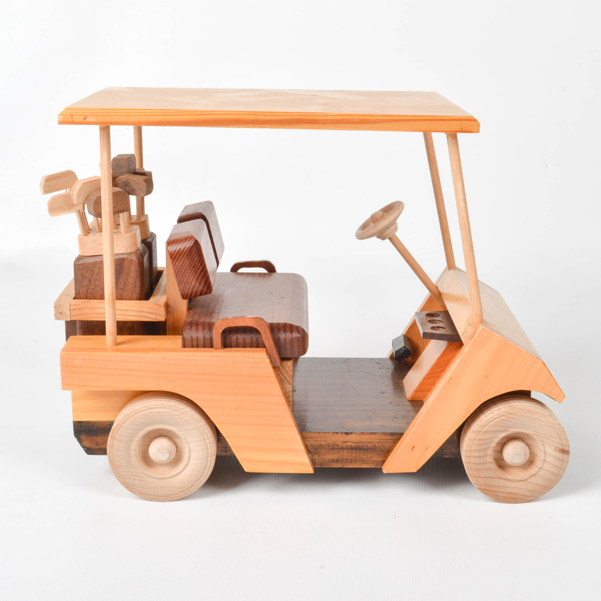 Handcrafted Wooden Golf Cart