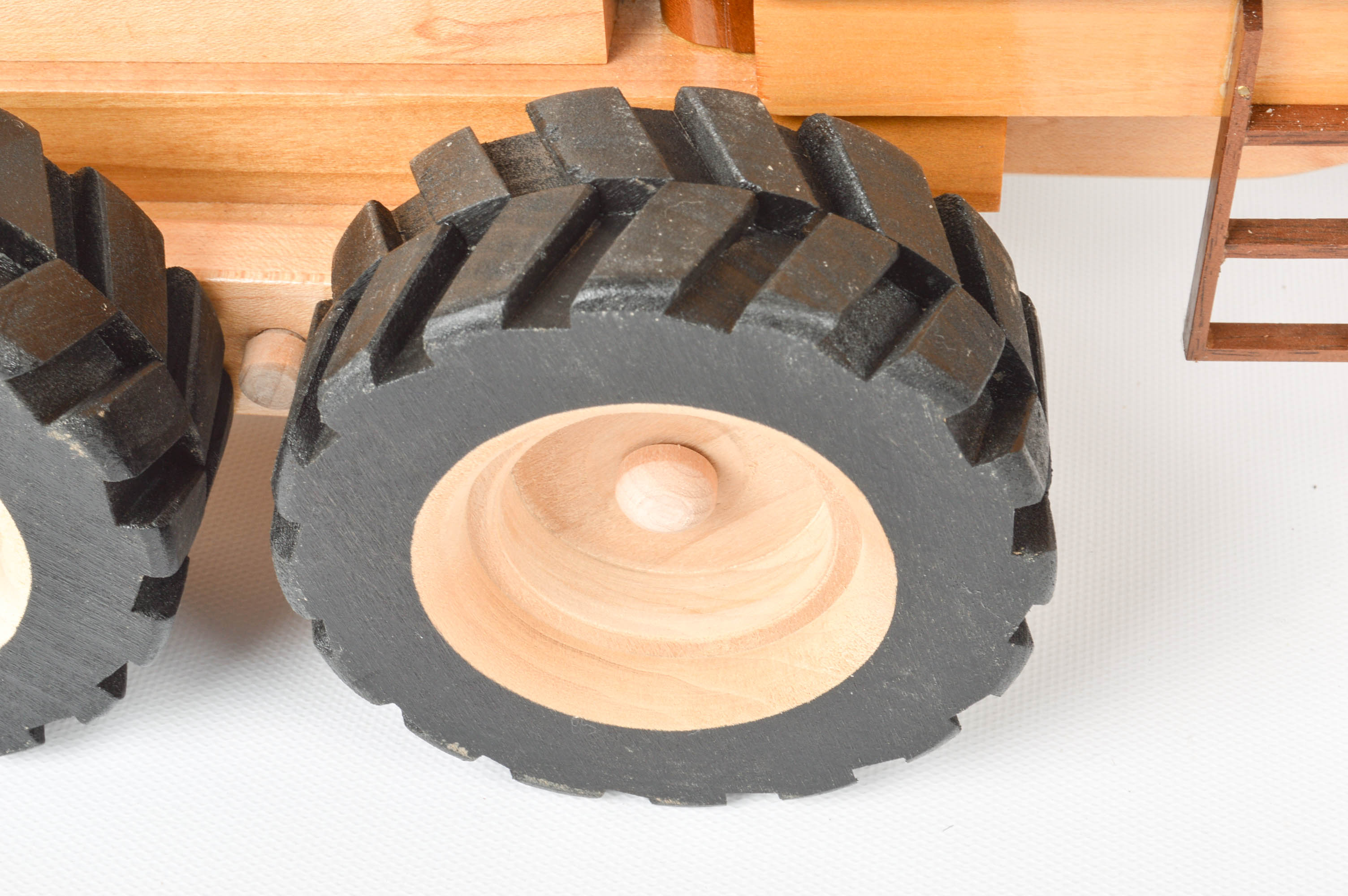 Handcrafted Wooden Tractor With Road Grater