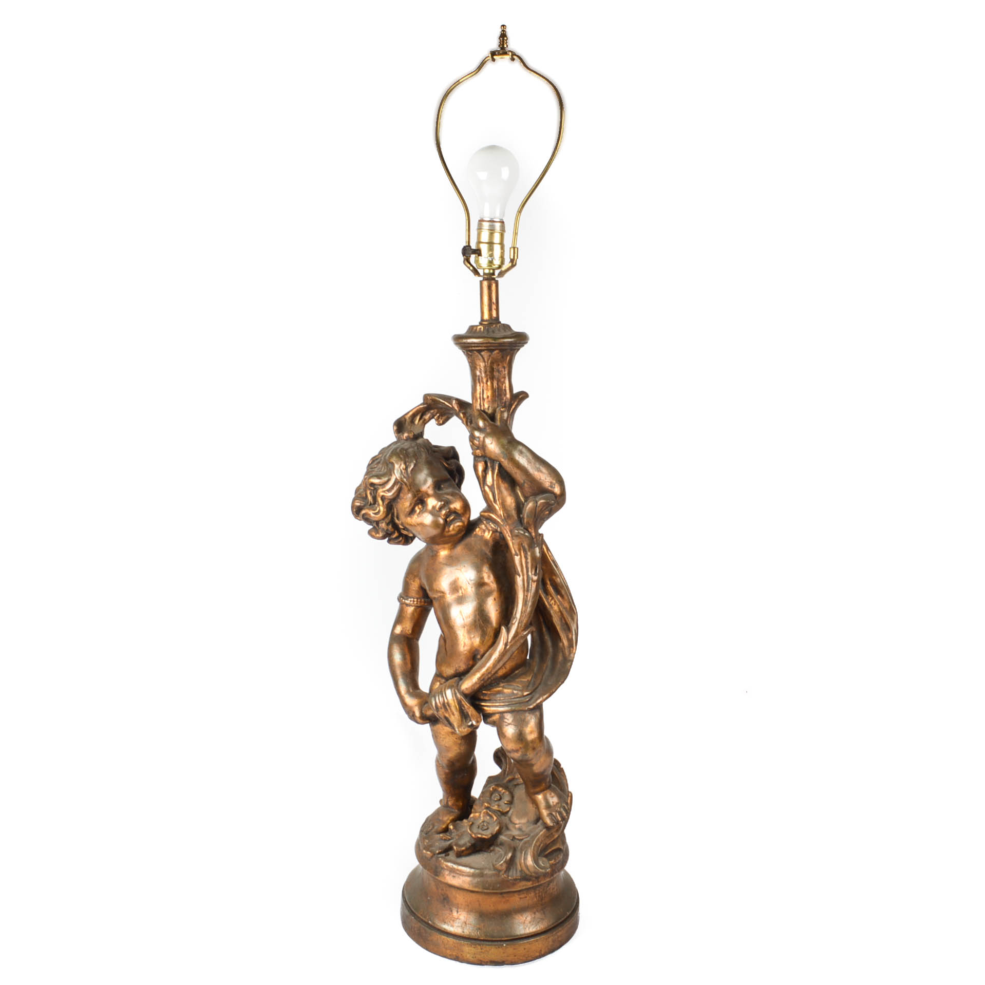 Bronze-Tone Figural Table Lamp