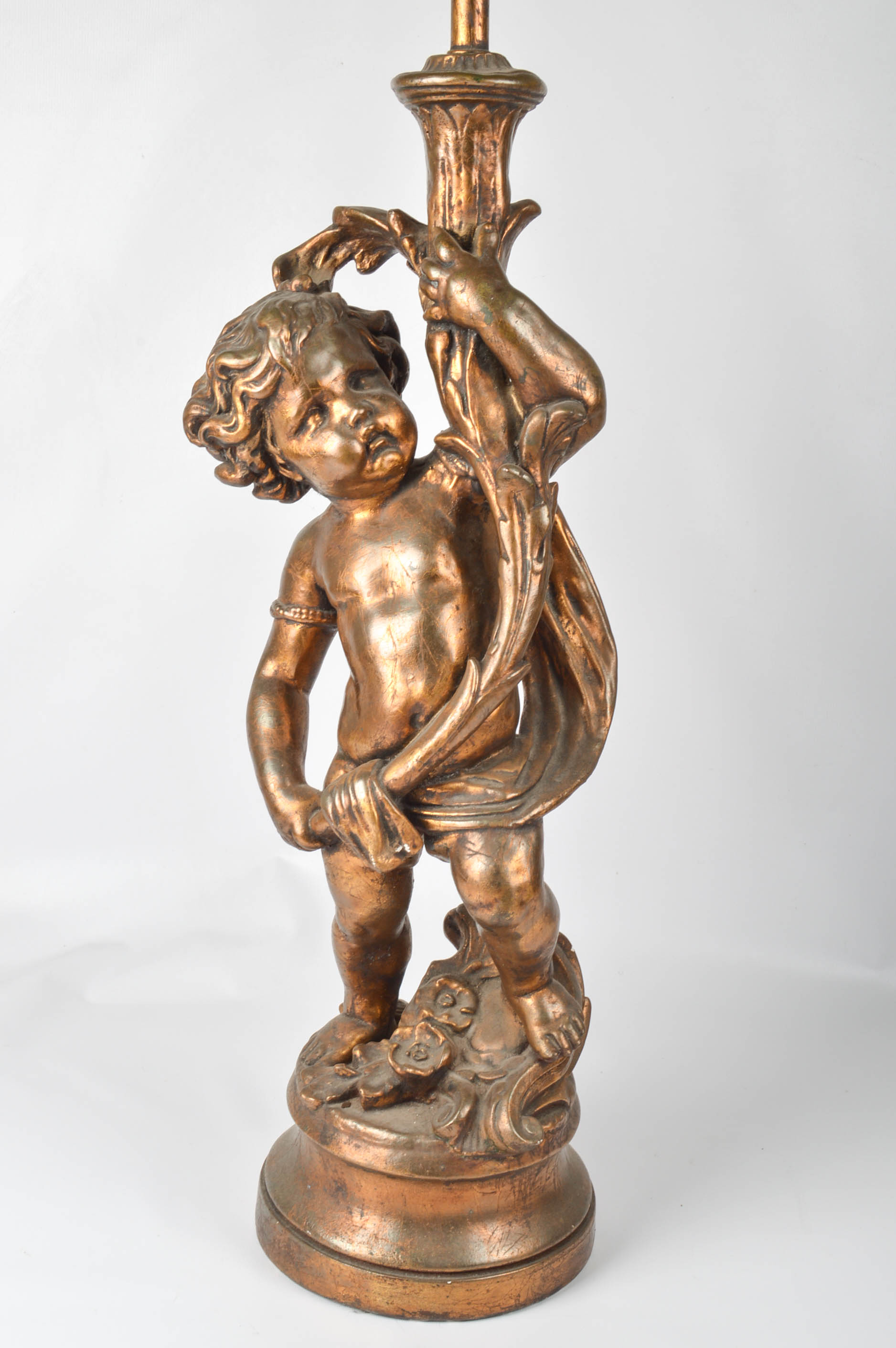 Bronze-Tone Figural Table Lamp