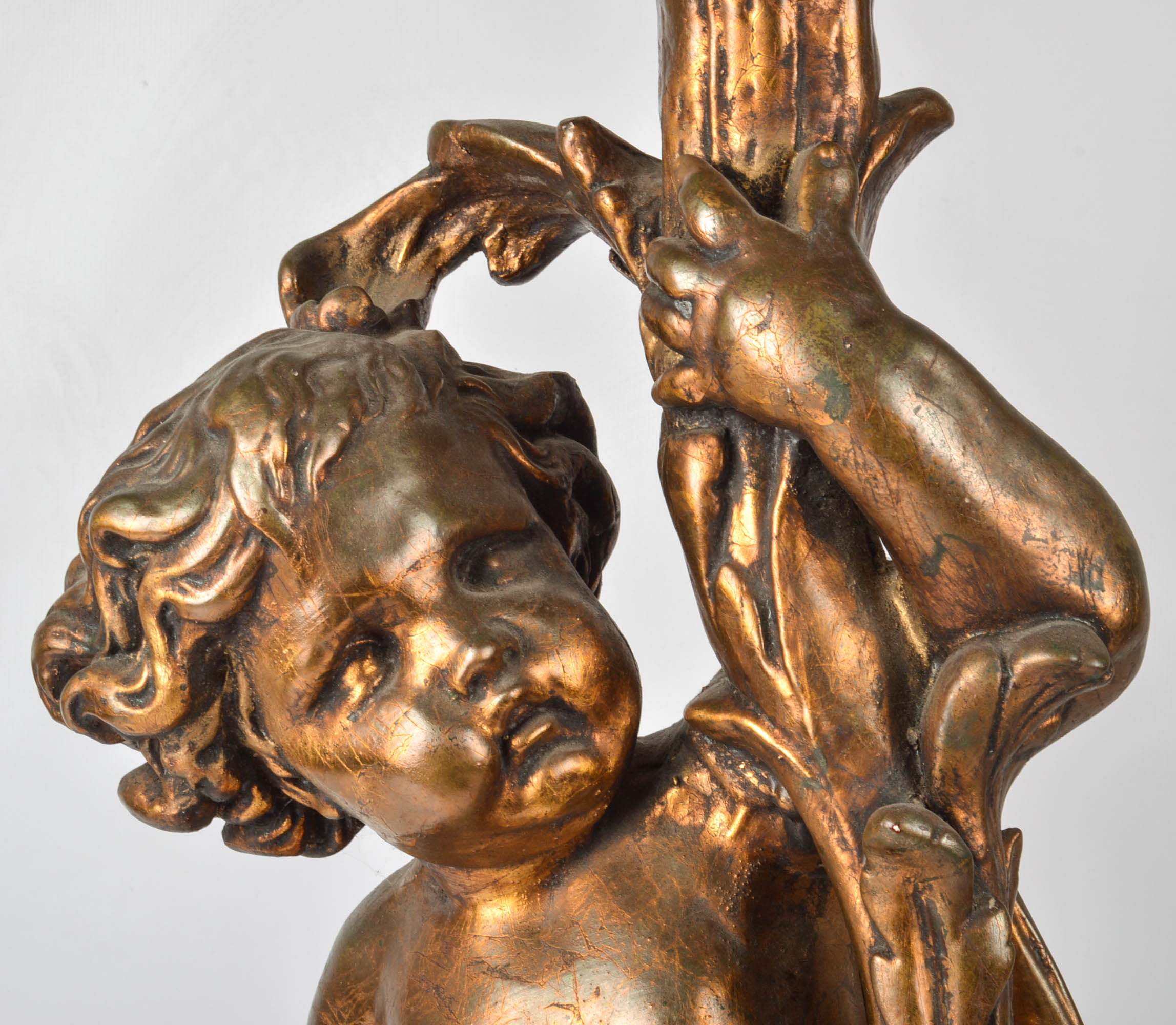 Bronze-Tone Figural Table Lamp