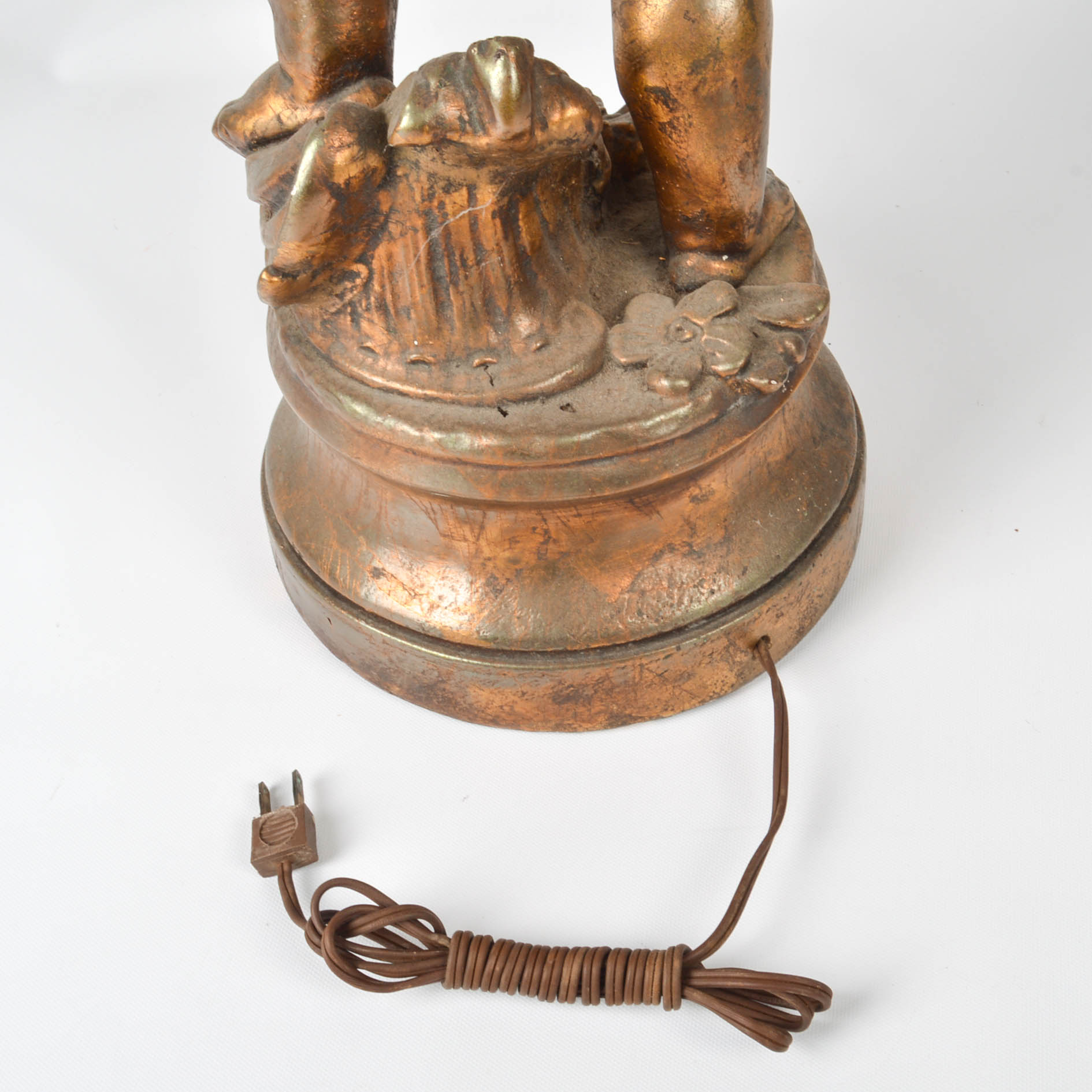 Bronze-Tone Figural Table Lamp