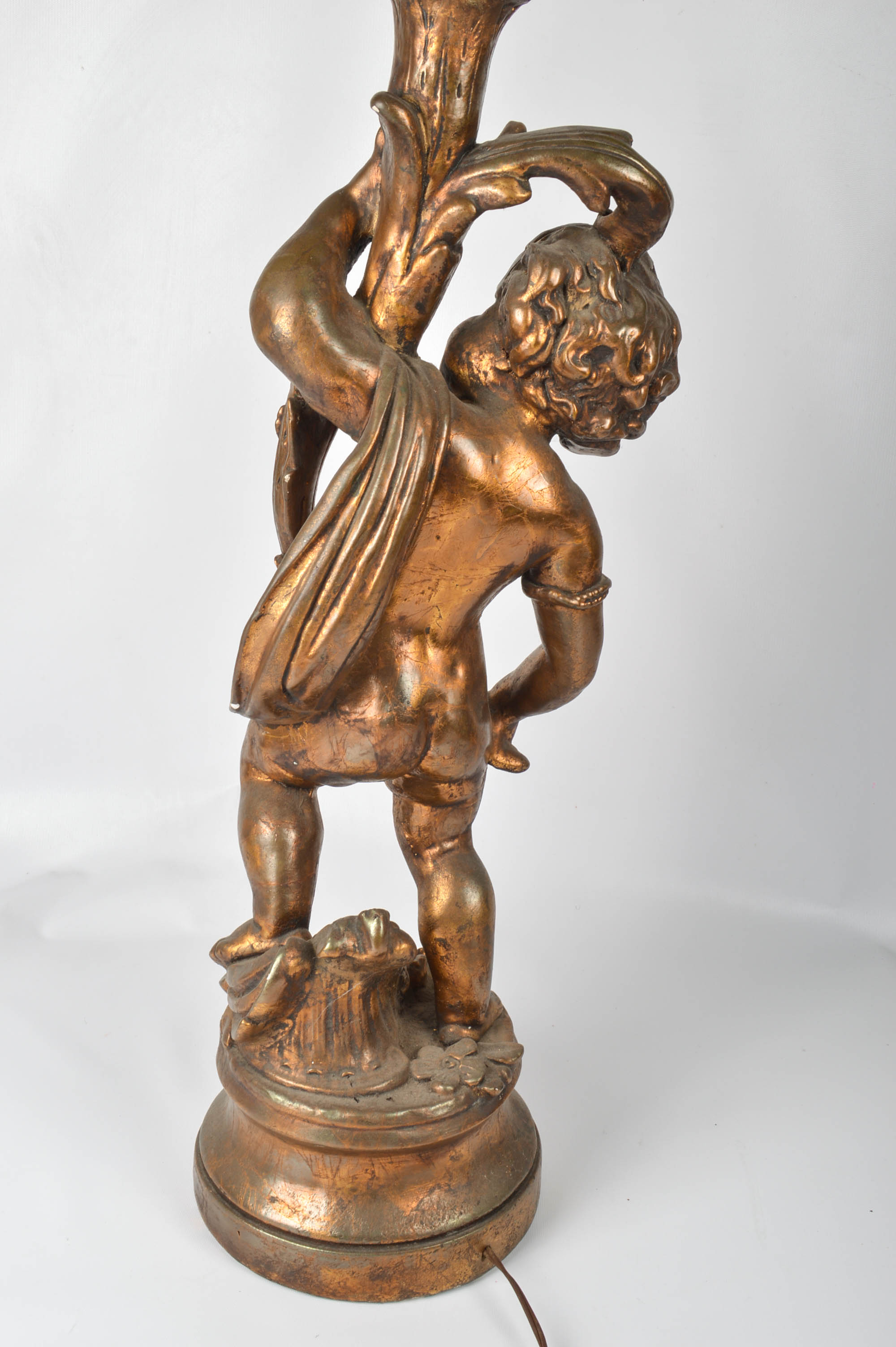 Bronze-Tone Figural Table Lamp