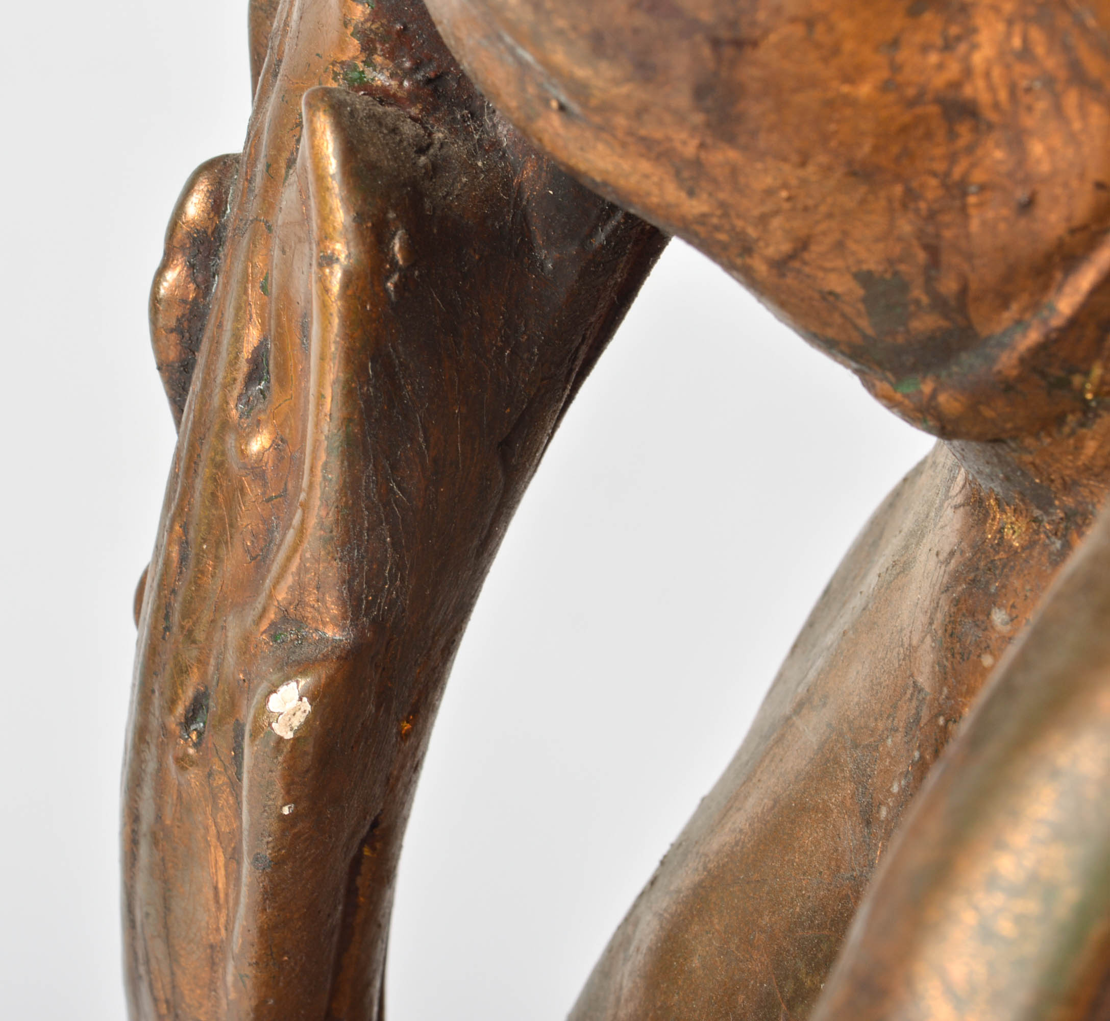 Bronze-Tone Figural Table Lamp