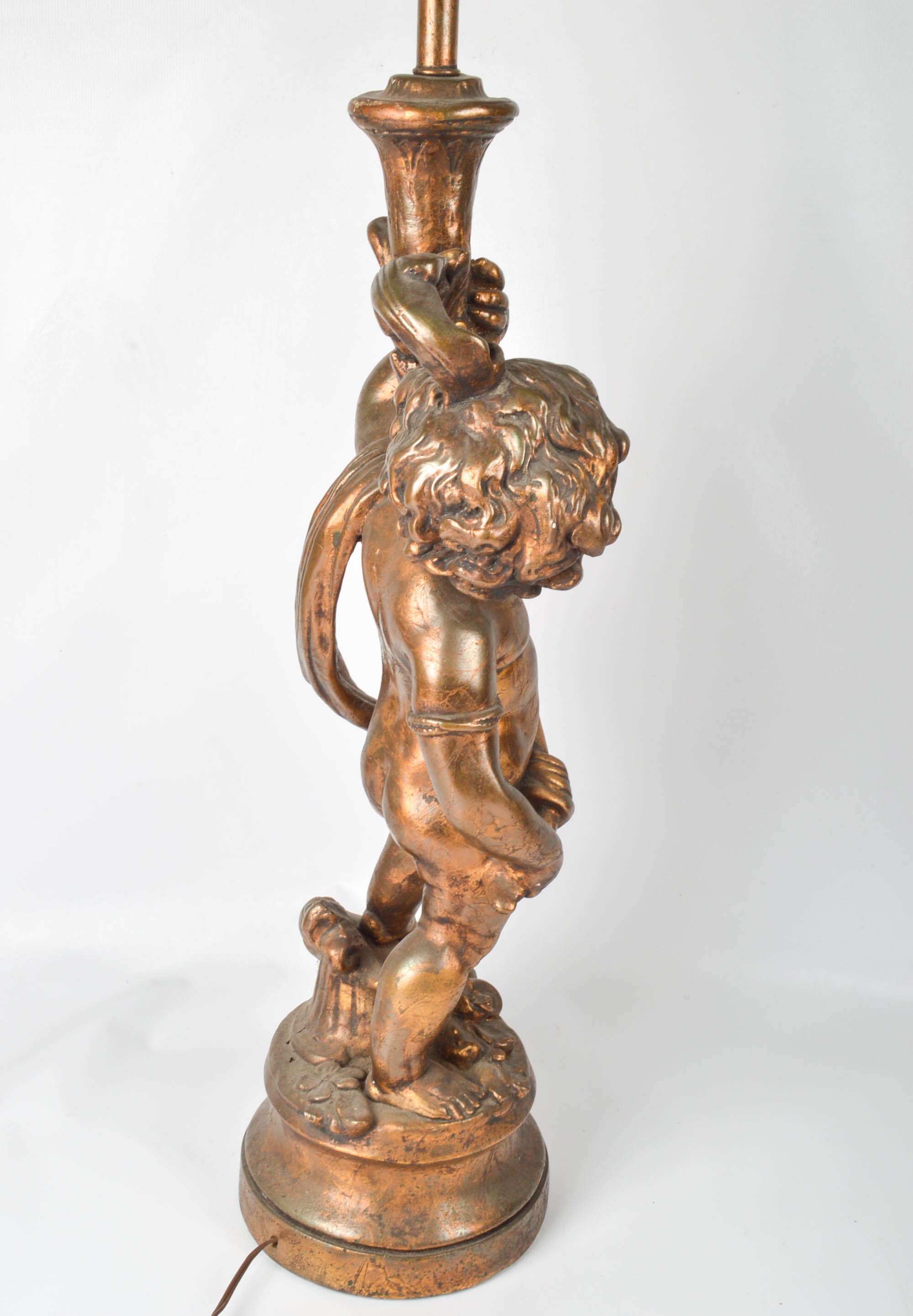 Bronze-Tone Figural Table Lamp