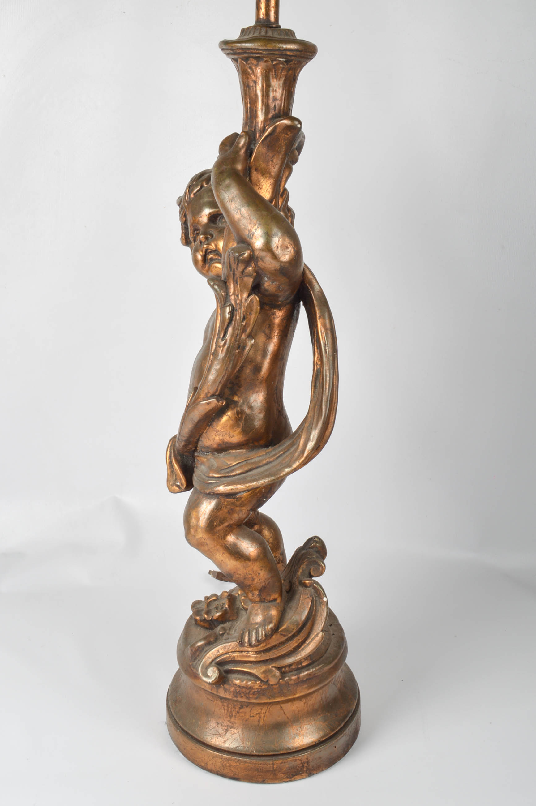 Bronze-Tone Figural Table Lamp