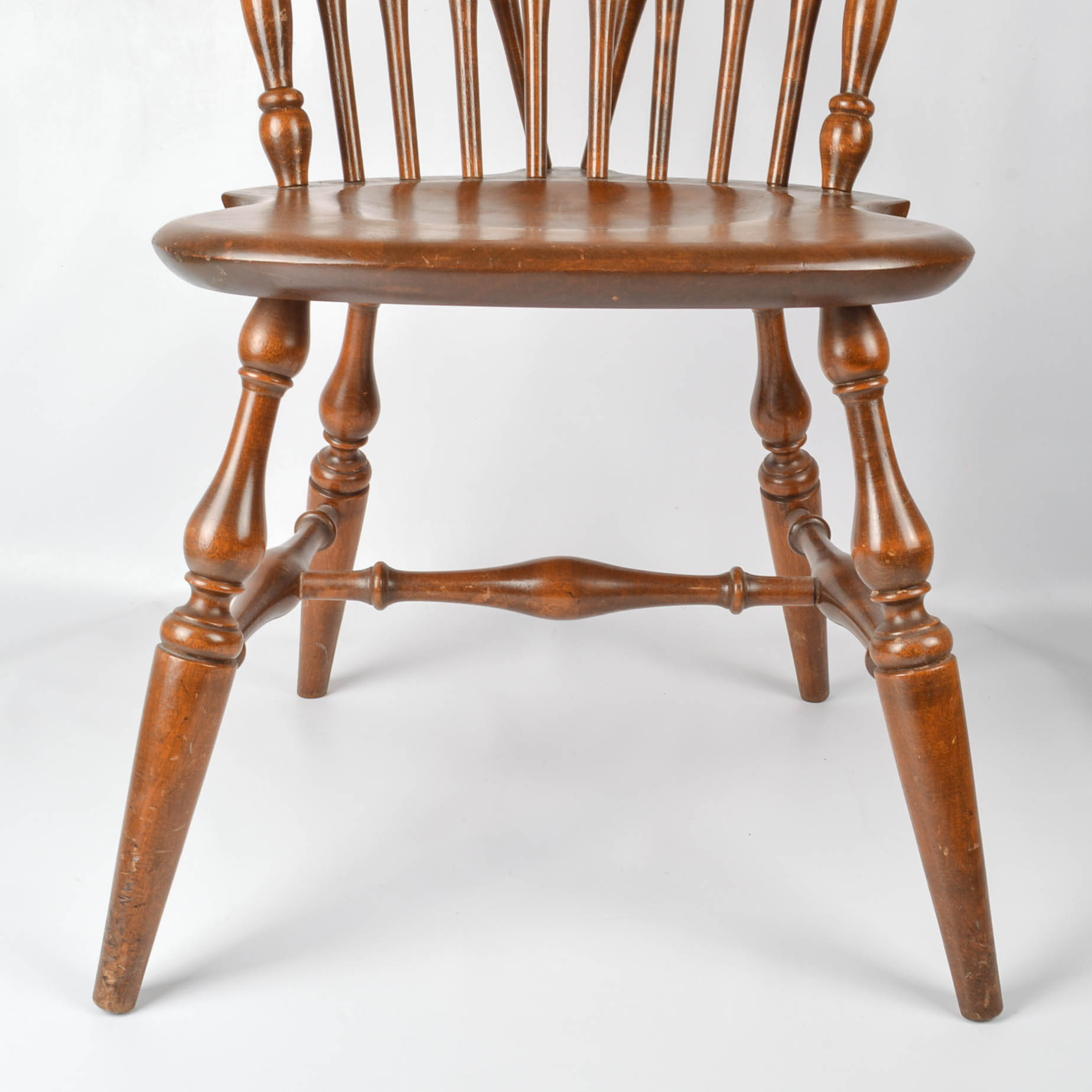 Set of Windsor-Style Brace-Back Chairs