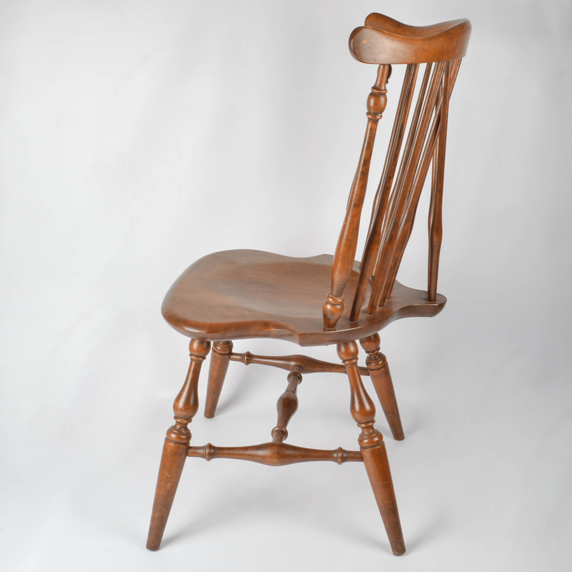 Set of Windsor-Style Brace-Back Chairs