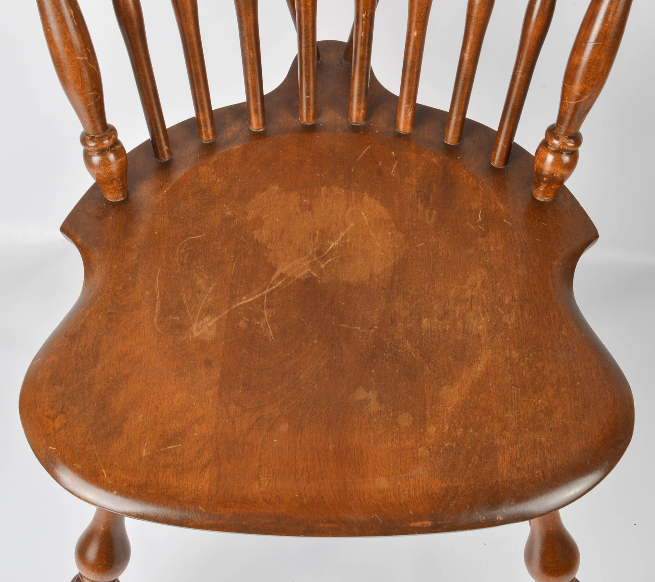 Set of Windsor-Style Brace-Back Chairs