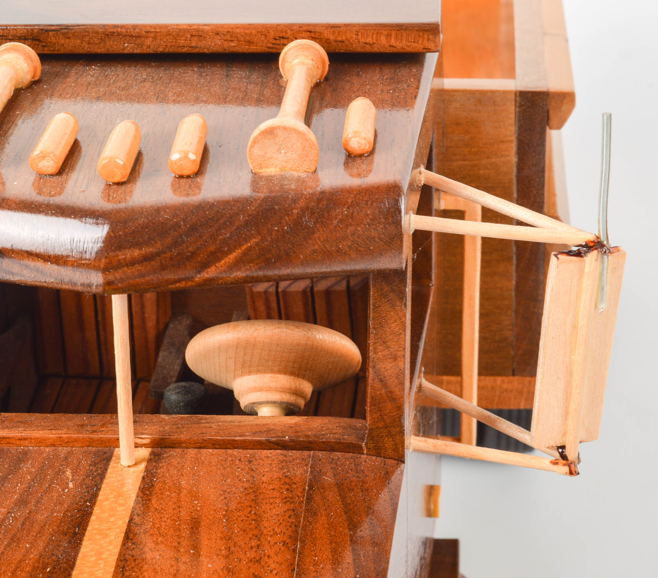 Handcrafted Wooden Dump Truck With Backhoe and Trailer