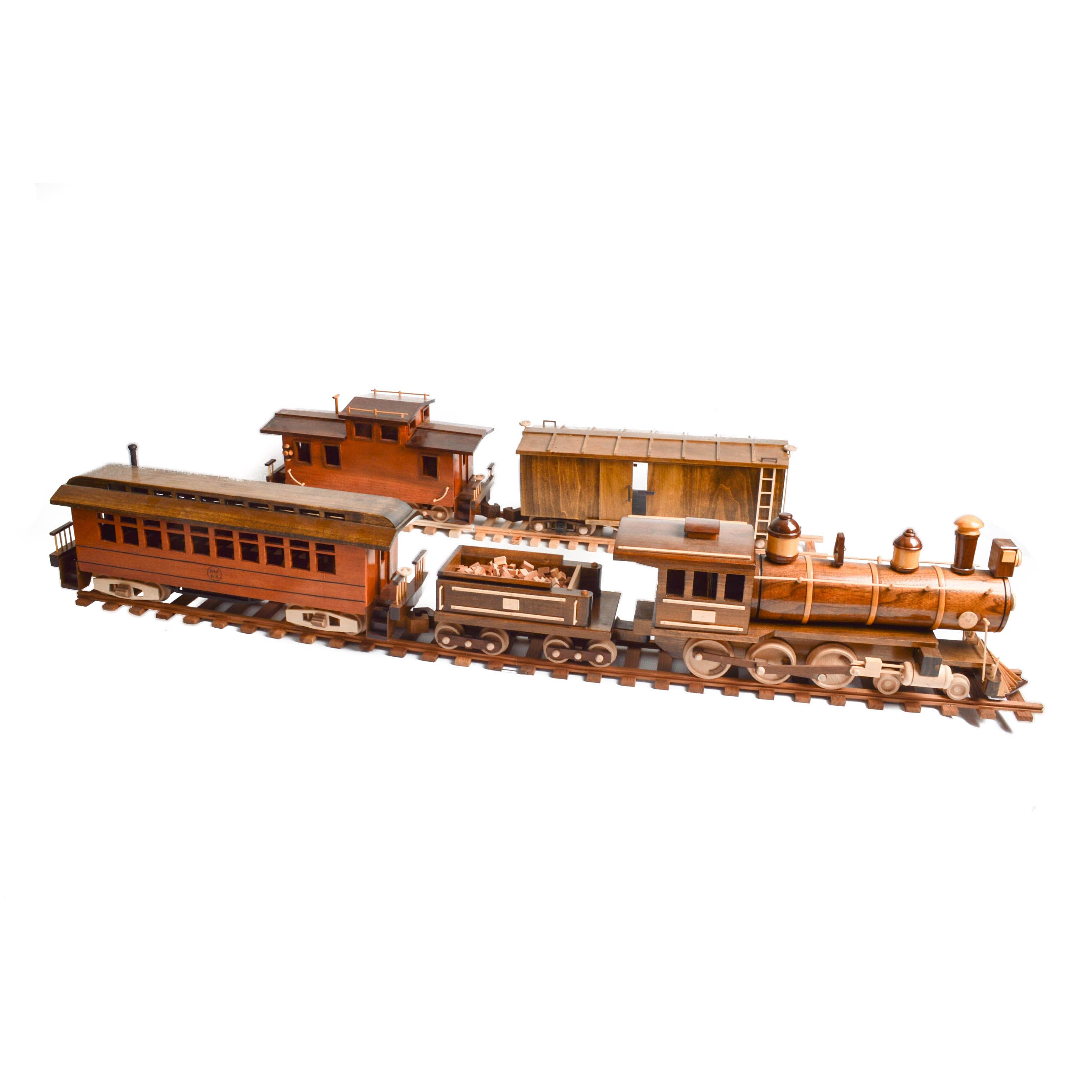 Large Handcrafted Wooden Train