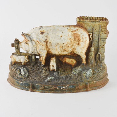 Vintage Pig Iron Door Stop